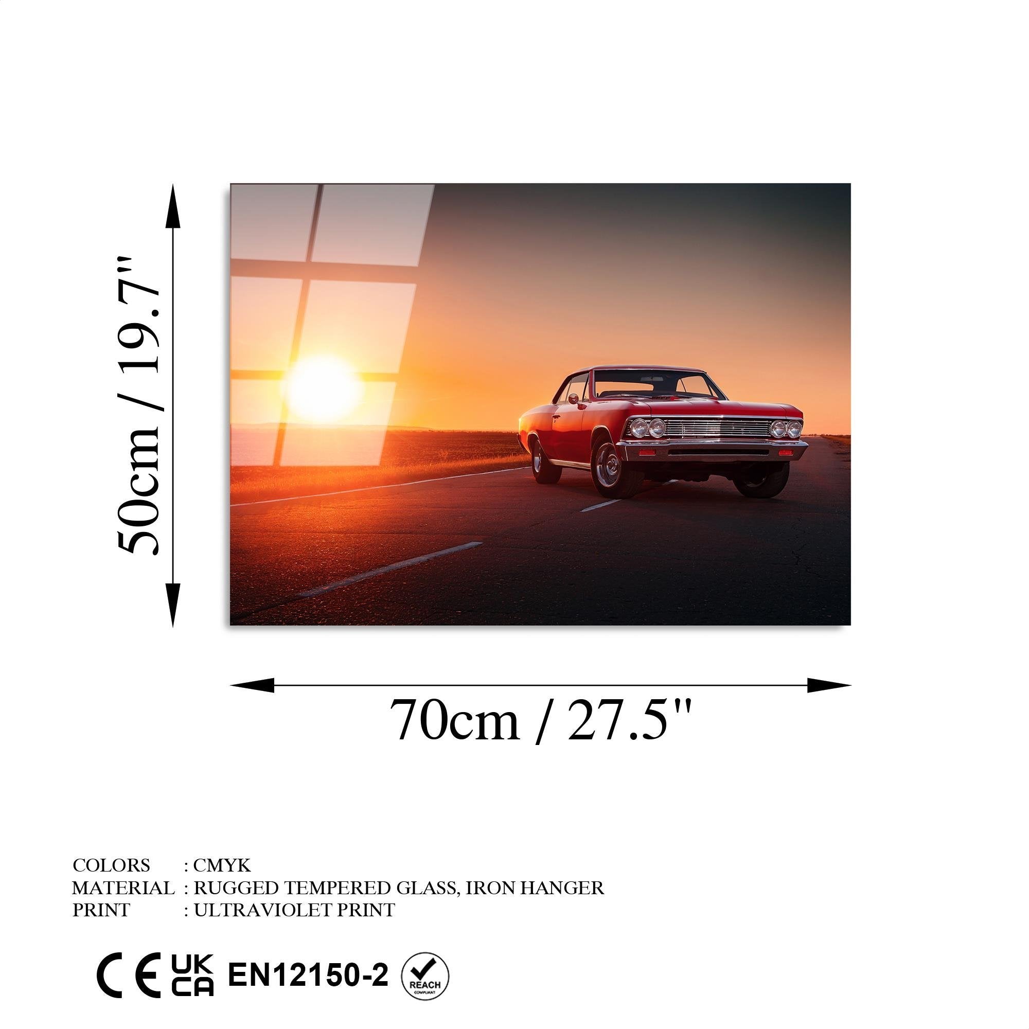 UV-369 Baskılı Cam Dikdörtgen Duvar Tablosu | ByLamp