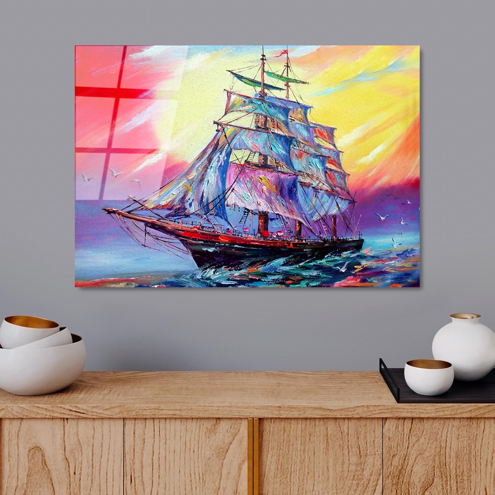 UV-374 Baskılı Cam Dikdörtgen Duvar Tablosu | ByLamp