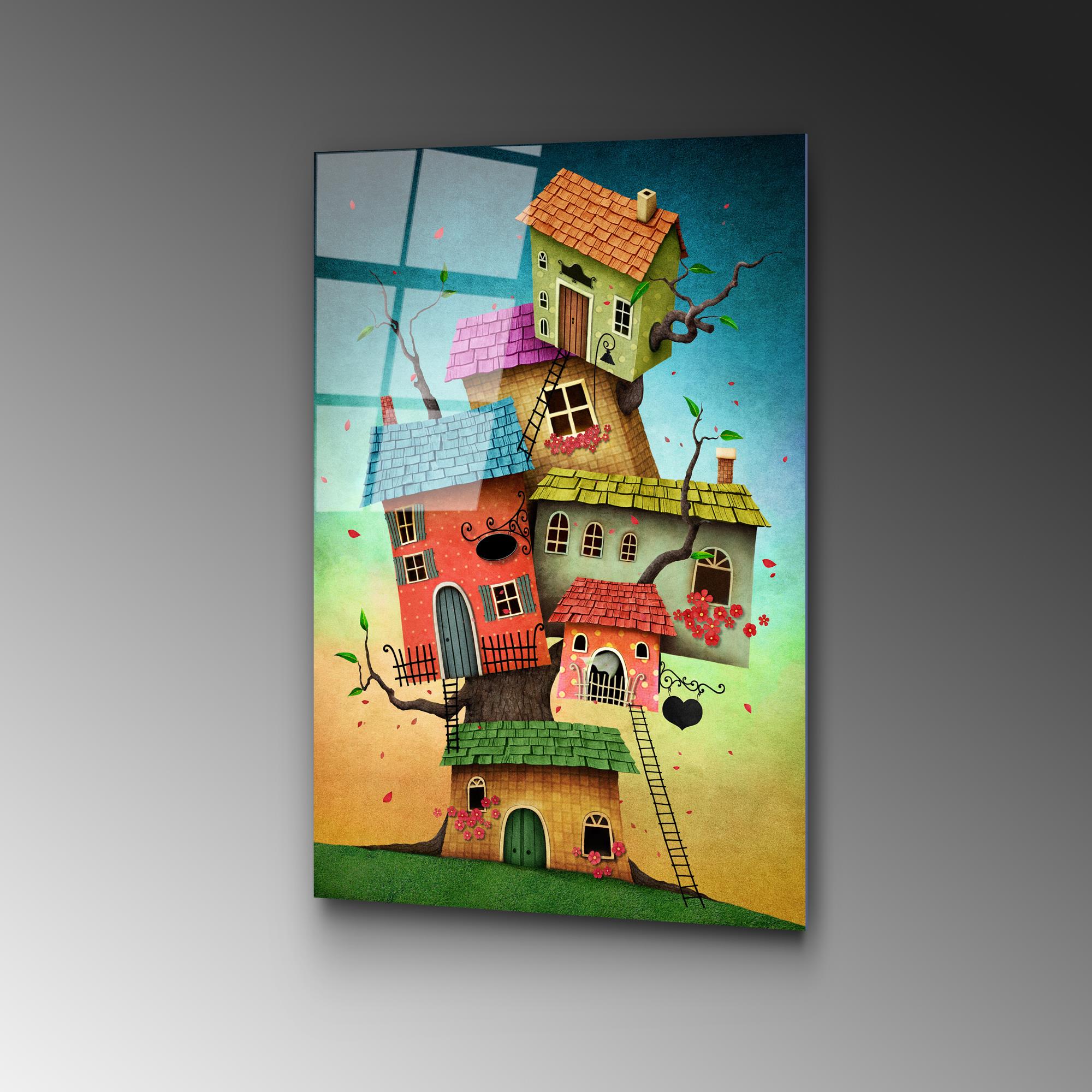 UV-388 Baskılı Cam Dikdörtgen Duvar Tablosu | ByLamp