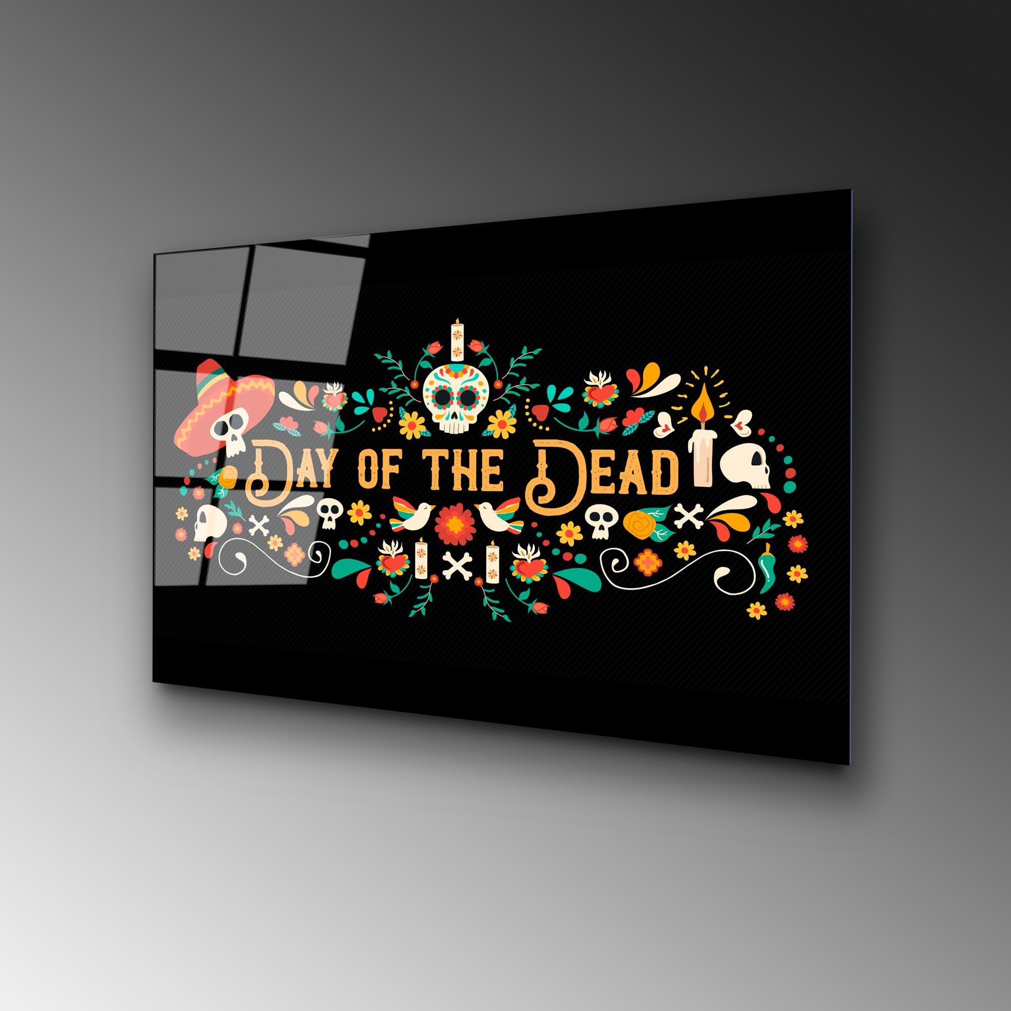 UV-393 Baskılı Cam Dikdörtgen Duvar Tablosu | ByLamp