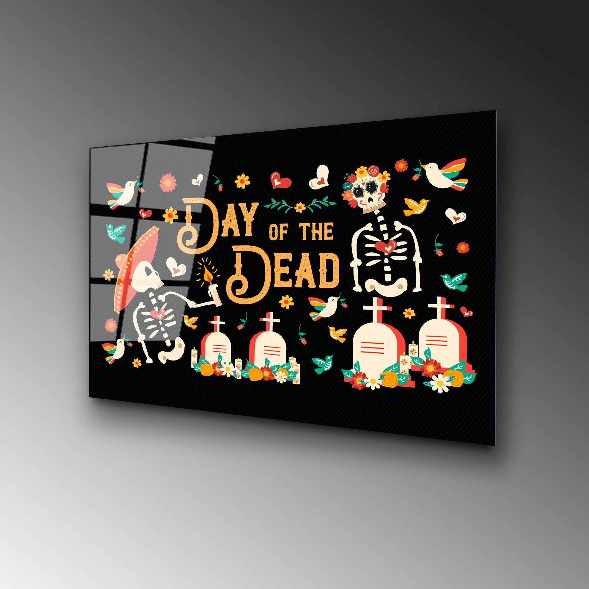 UV-394 Baskılı Cam Dikdörtgen Duvar Tablosu | ByLamp