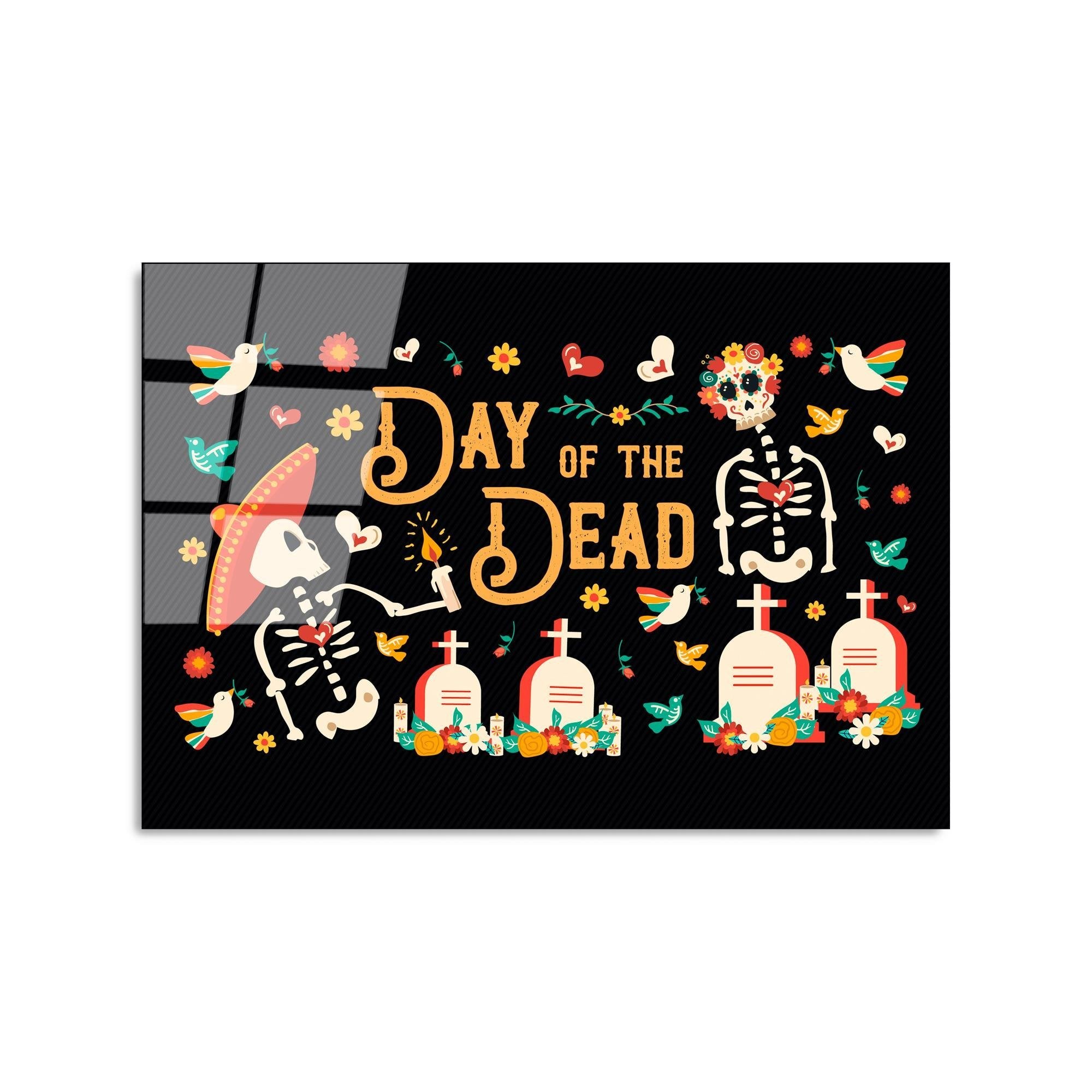 UV-394 Baskılı Cam Dikdörtgen Duvar Tablosu | ByLamp