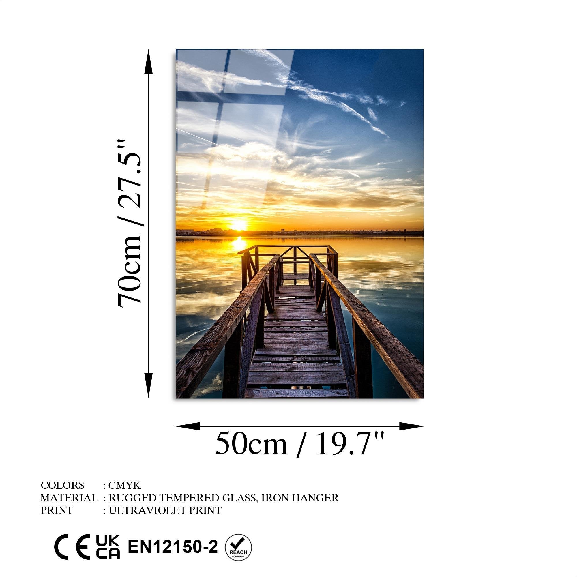 UV-402 Baskılı Cam Dikdörtgen Duvar Tablosu | ByLamp