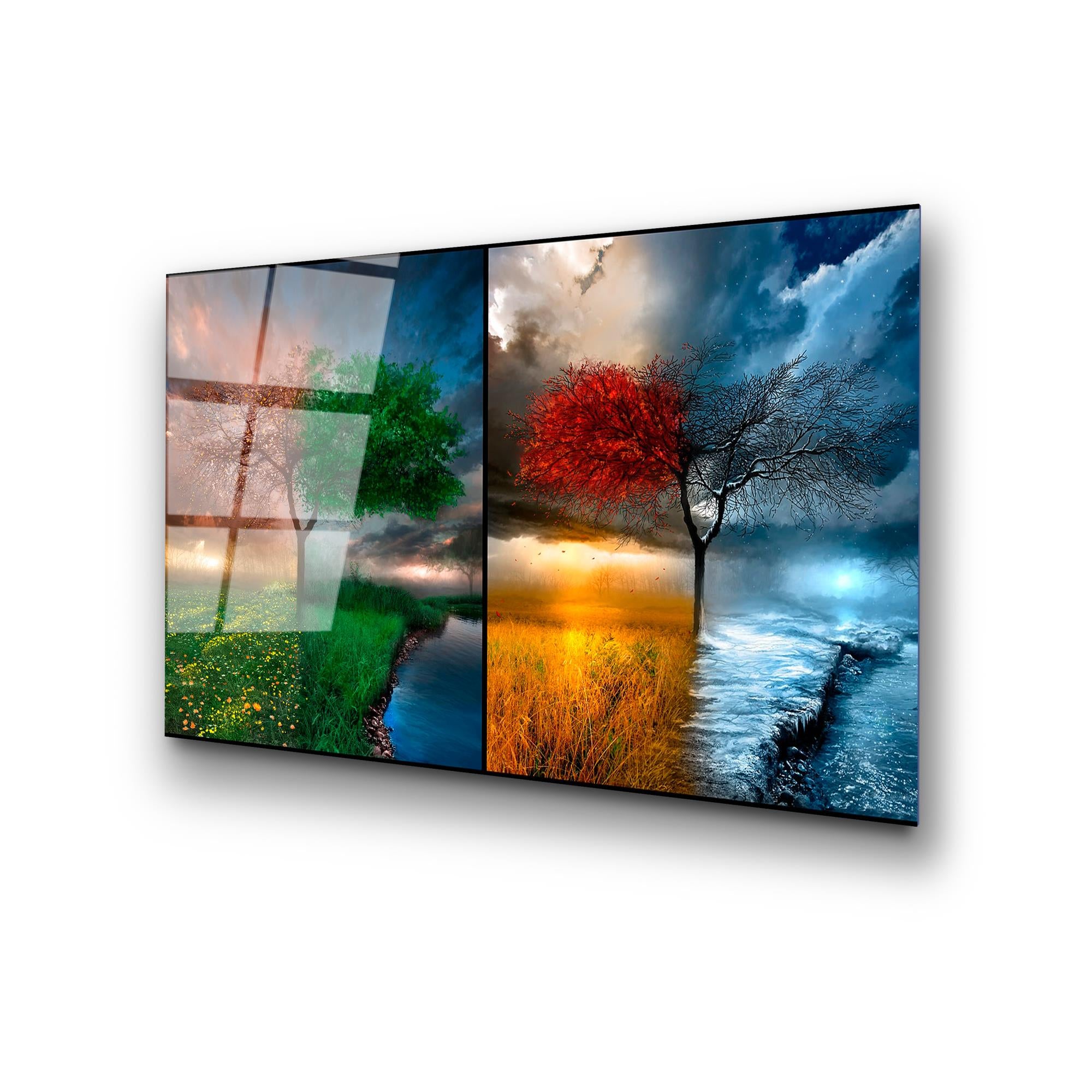 UV-404 Baskılı Cam Dikdörtgen Duvar Tablosu | ByLamp