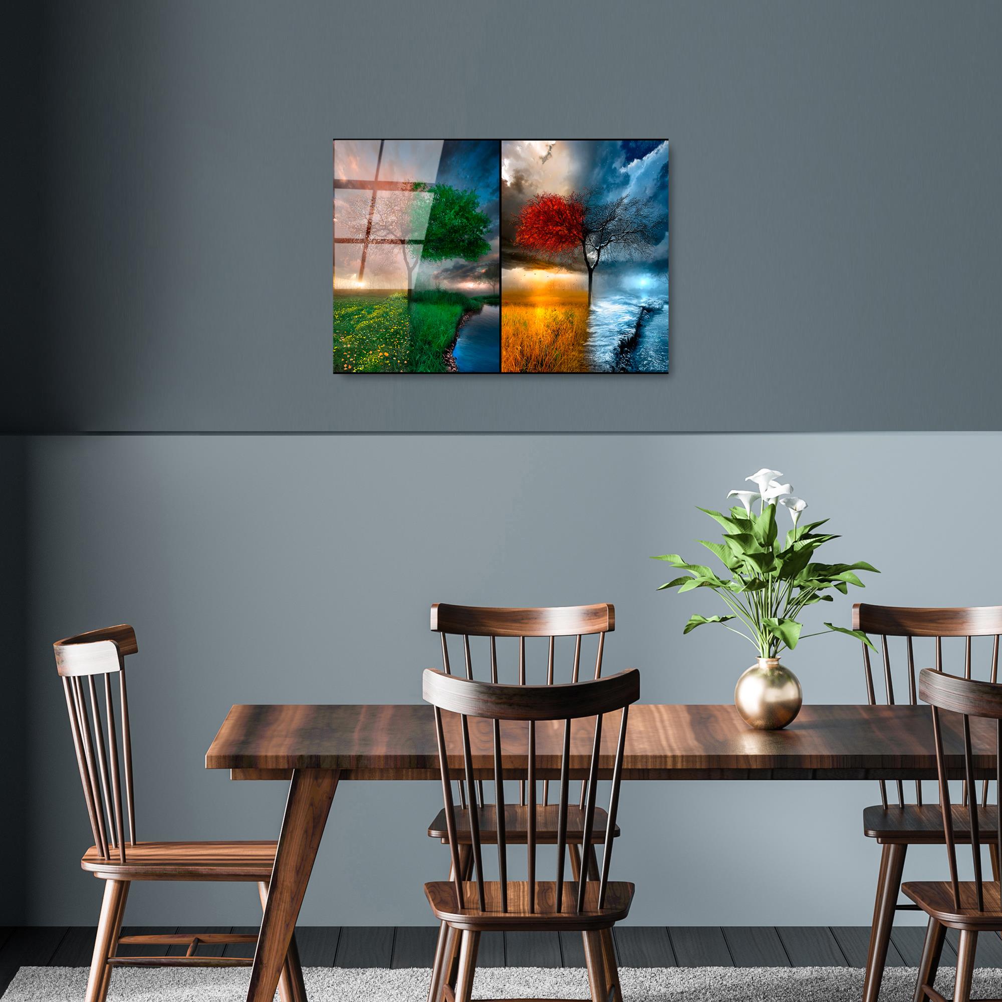 UV-404 Baskılı Cam Dikdörtgen Duvar Tablosu | ByLamp