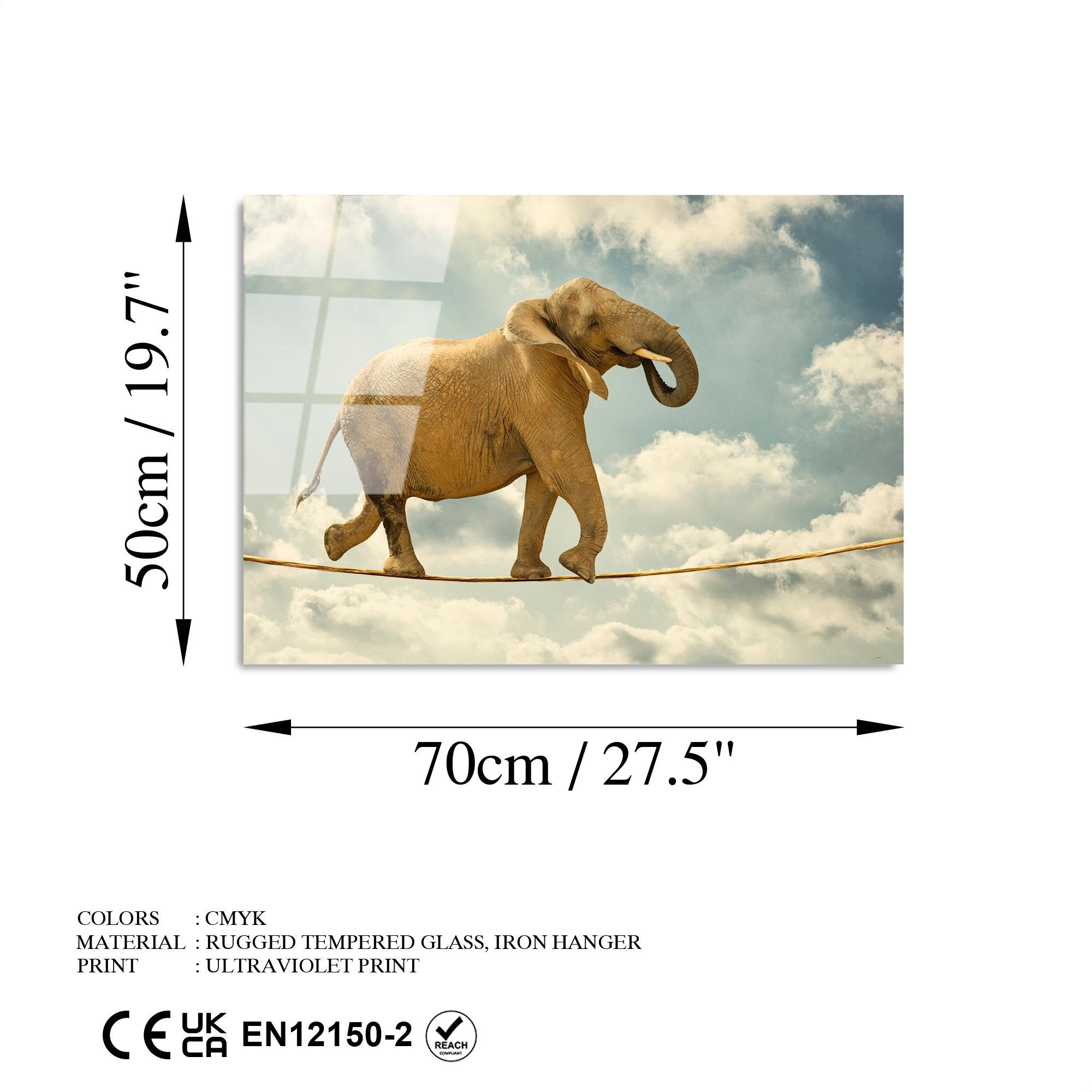 UV-419 Baskılı Cam Dikdörtgen Duvar Tablosu | ByLamp