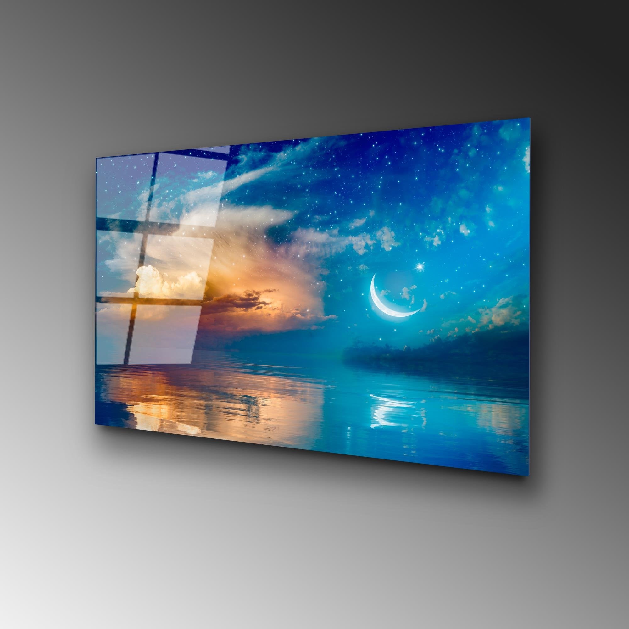 UV-434 Baskılı Cam Dikdörtgen Duvar Tablosu | ByLamp