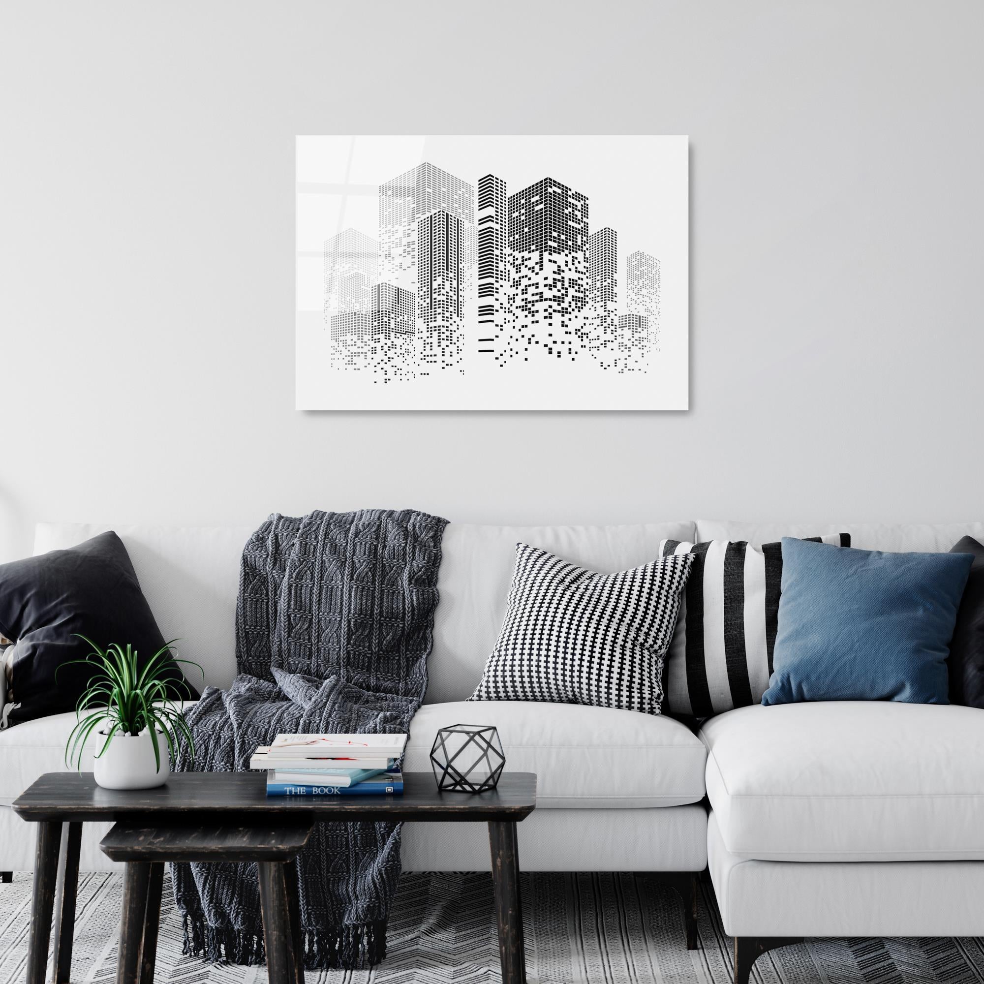 UV-437 Baskılı Cam Dikdörtgen Duvar Tablosu | ByLamp