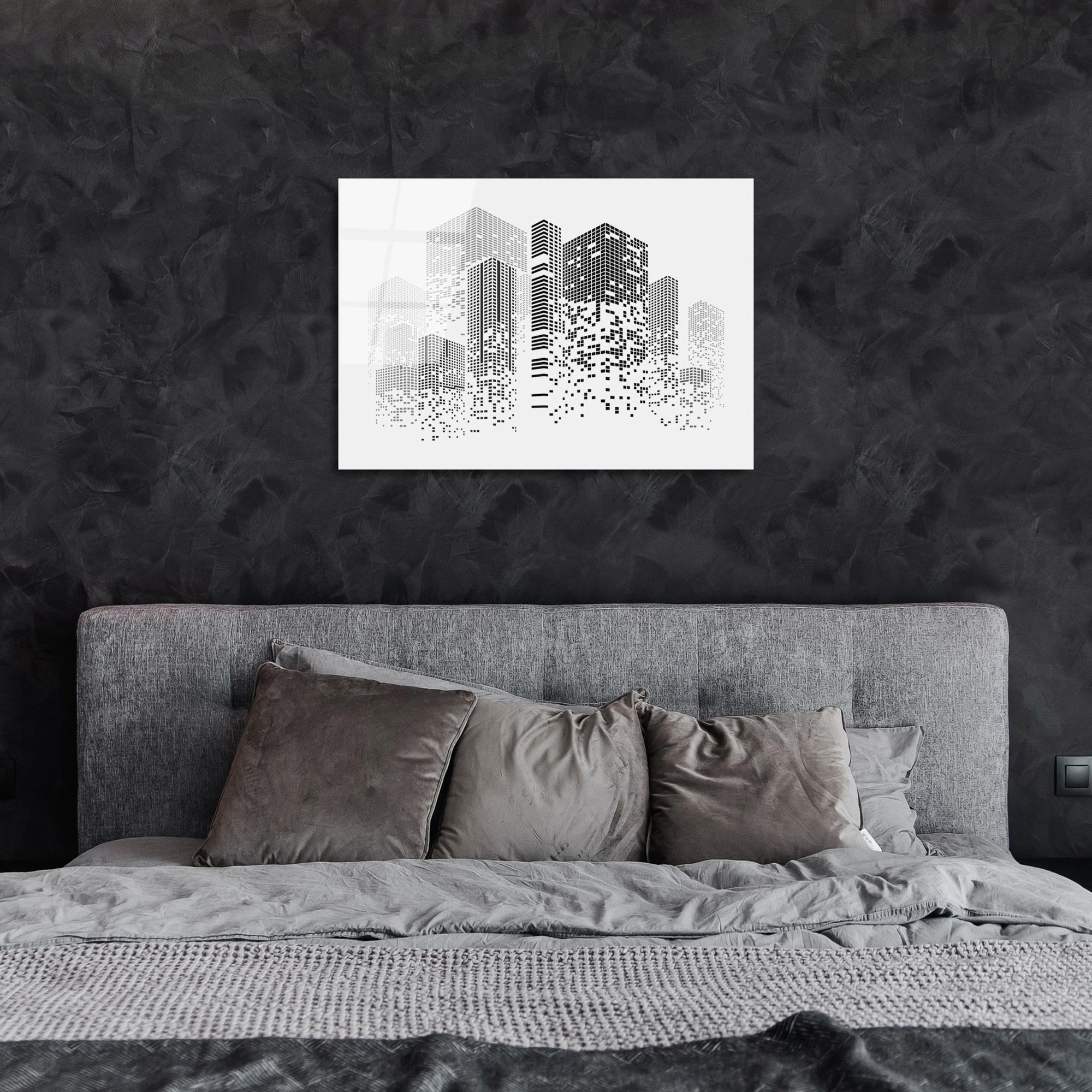 UV-437 Baskılı Cam Dikdörtgen Duvar Tablosu | ByLamp