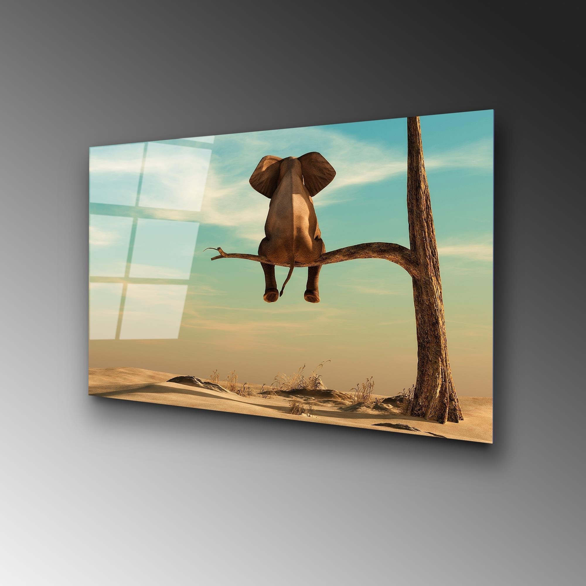 UV-442 Baskılı Cam Dikdörtgen Duvar Tablosu | ByLamp