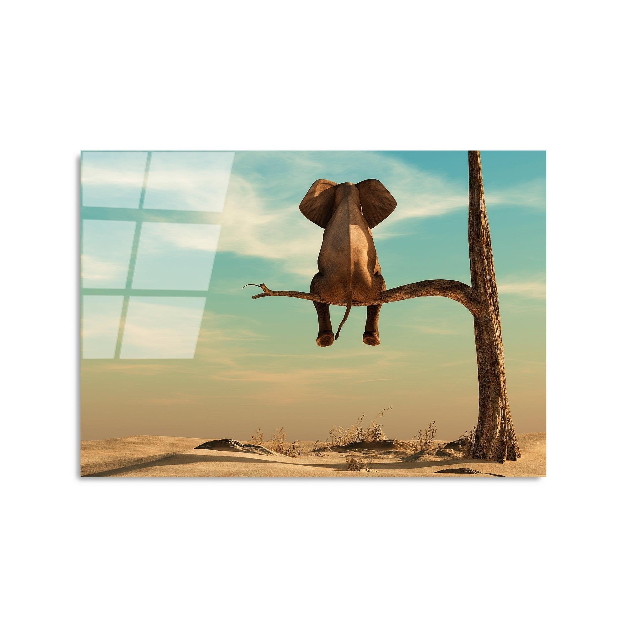 UV-442 Baskılı Cam Dikdörtgen Duvar Tablosu | ByLamp