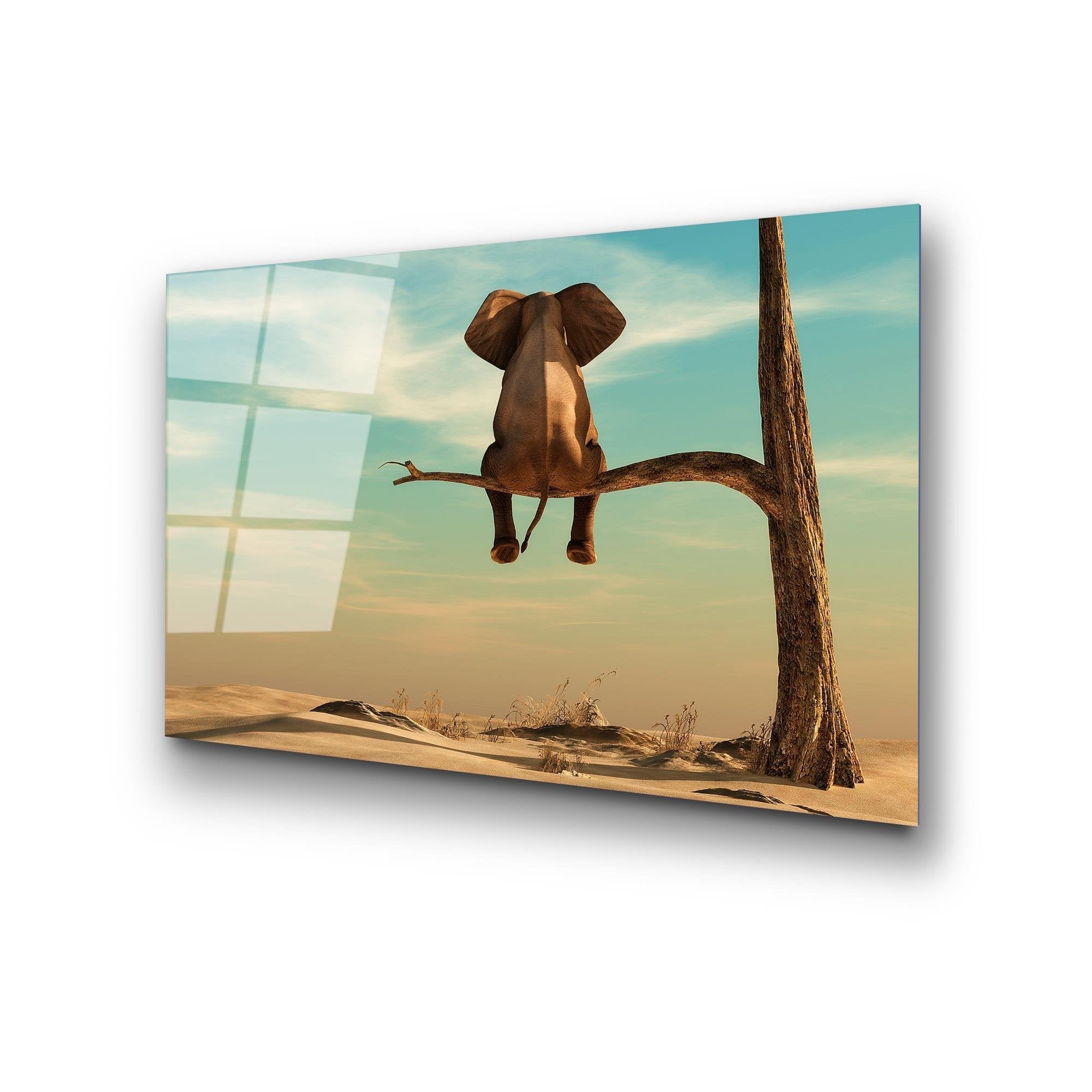 UV-442 Baskılı Cam Dikdörtgen Duvar Tablosu | ByLamp