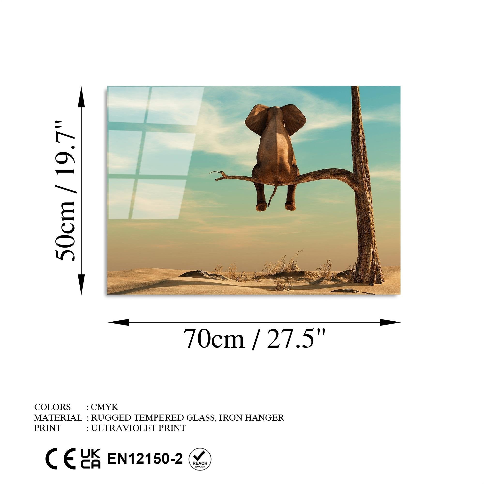 UV-442 Baskılı Cam Dikdörtgen Duvar Tablosu | ByLamp