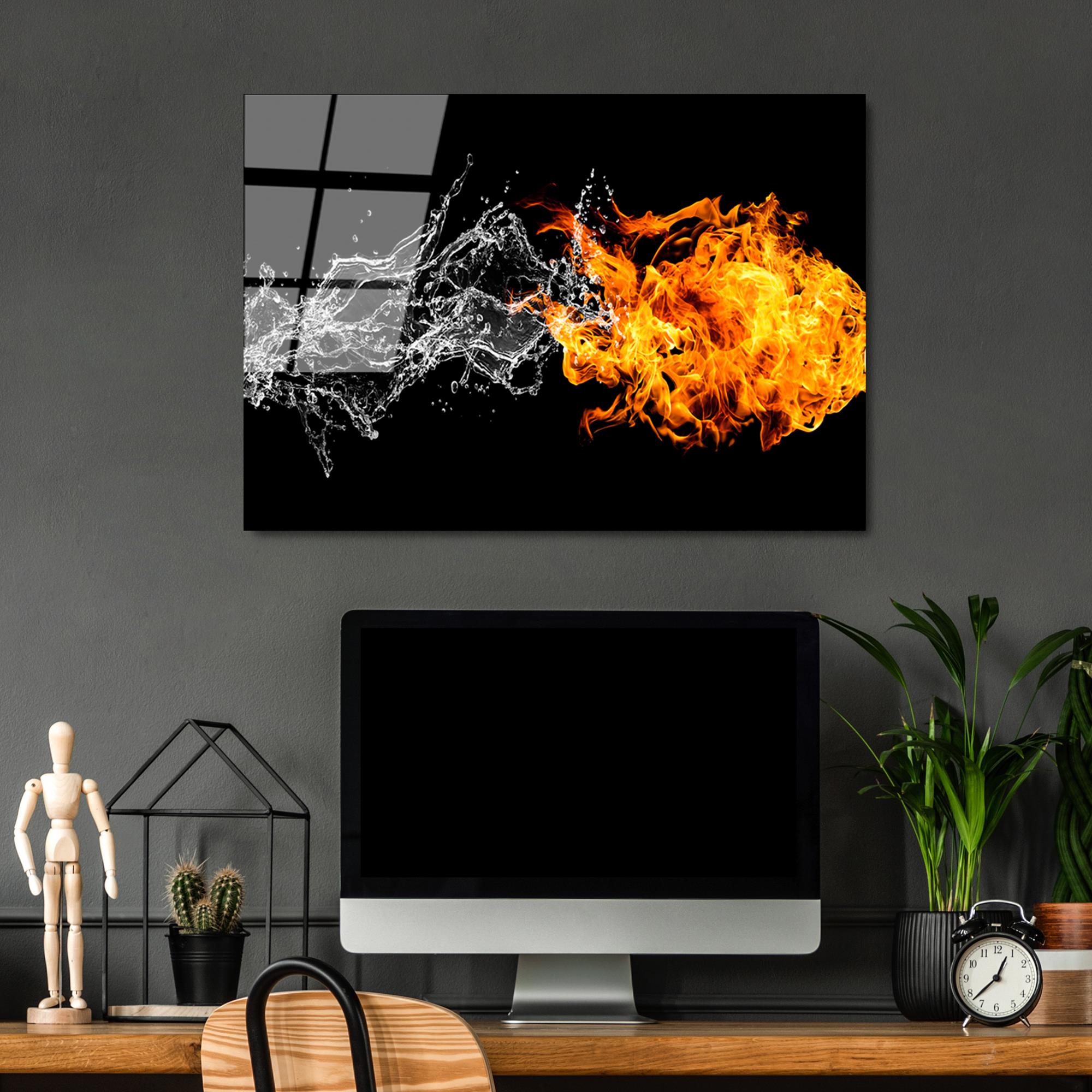 UV-443 Baskılı Cam Dikdörtgen Duvar Tablosu | ByLamp