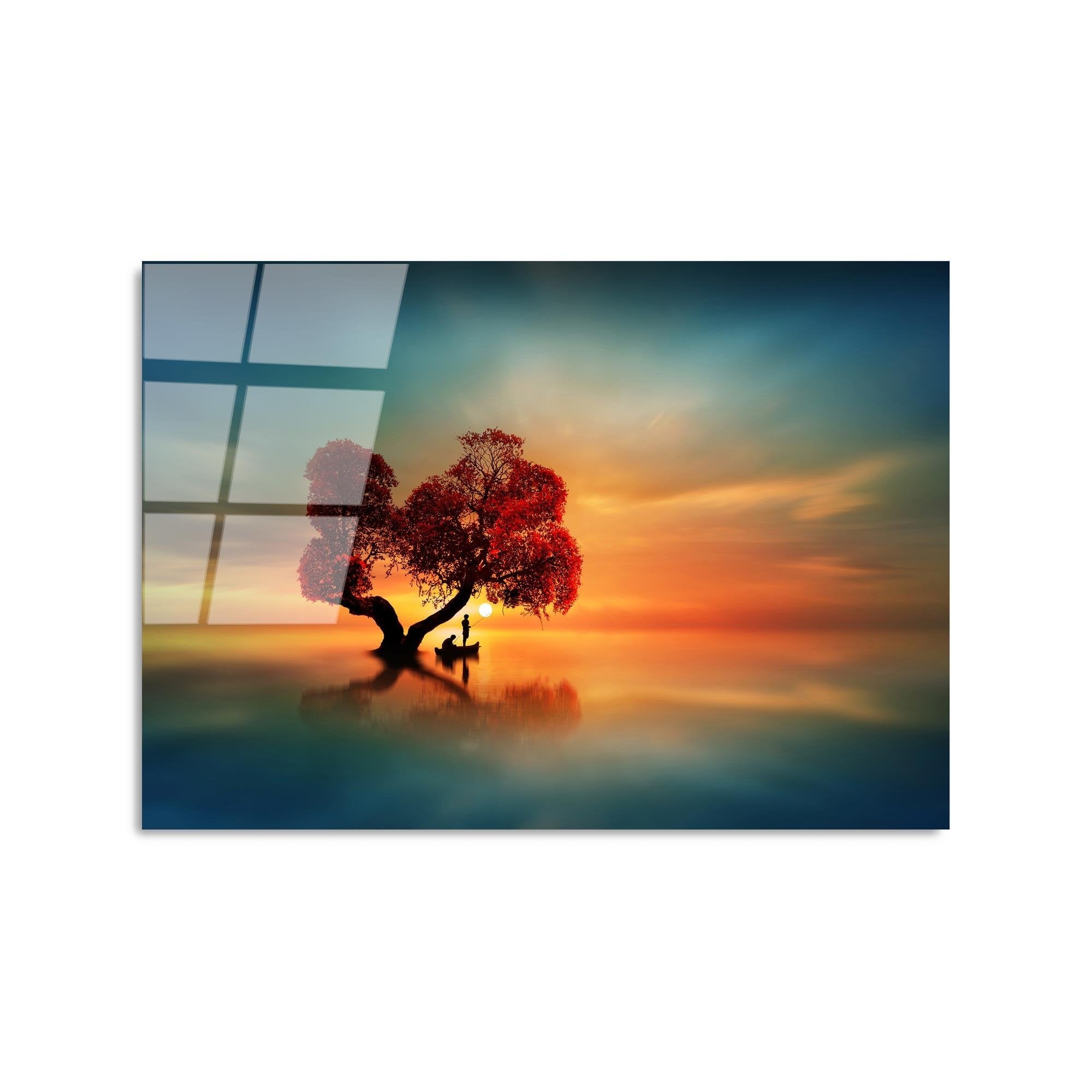 UV-450 Baskılı Cam Dikdörtgen Duvar Tablosu | ByLamp