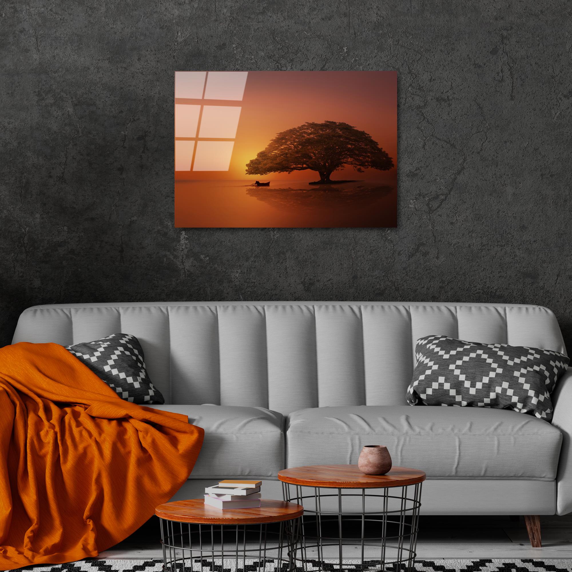 UV-451 Baskılı Cam Dikdörtgen Duvar Tablosu | ByLamp