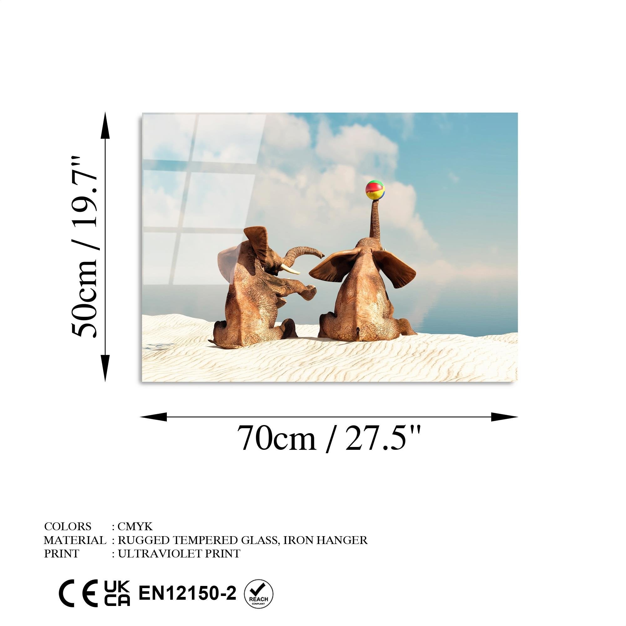 UV-456 Baskılı Cam Dikdörtgen Duvar Tablosu | ByLamp