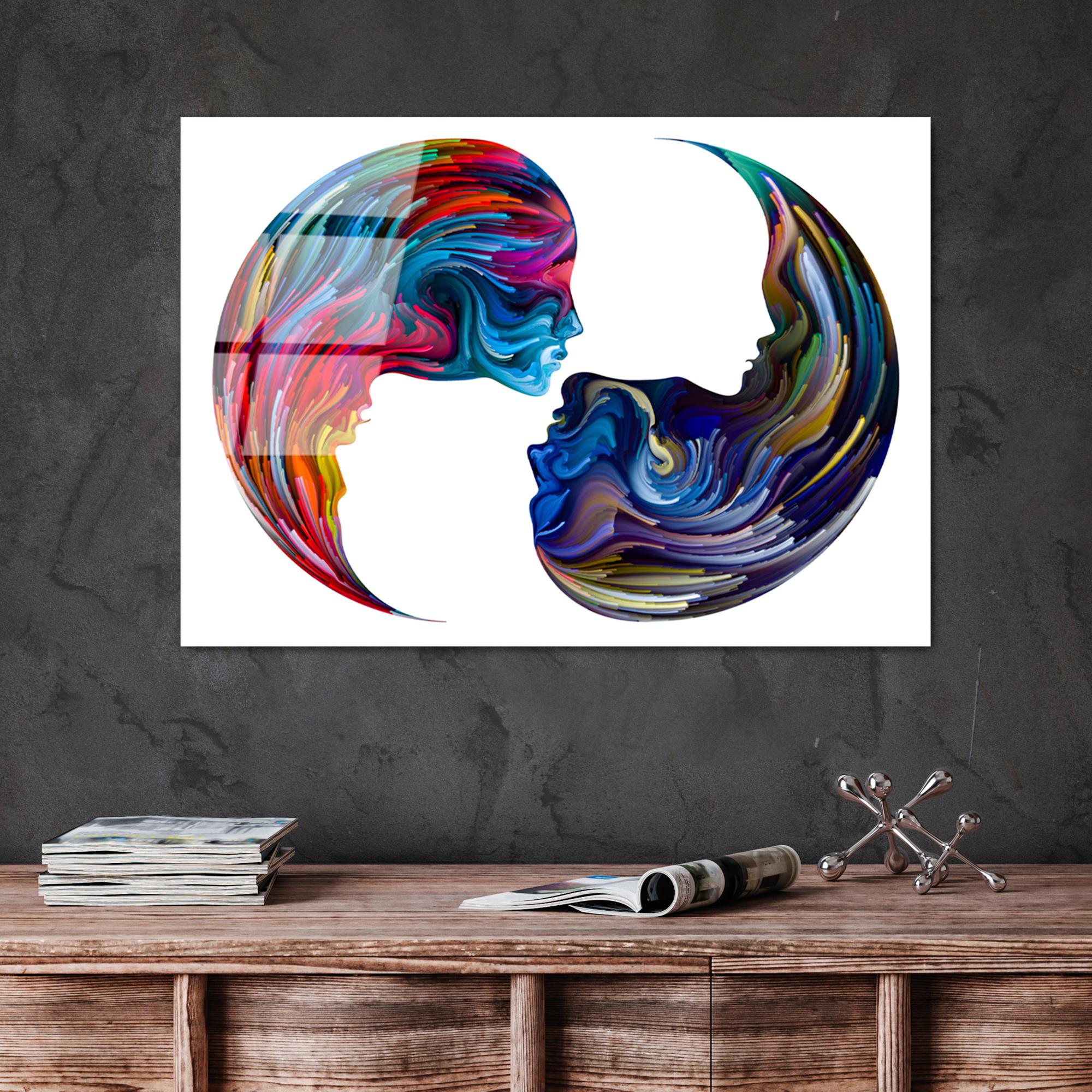 UV-457 Baskılı Cam Dikdörtgen Duvar Tablosu | ByLamp