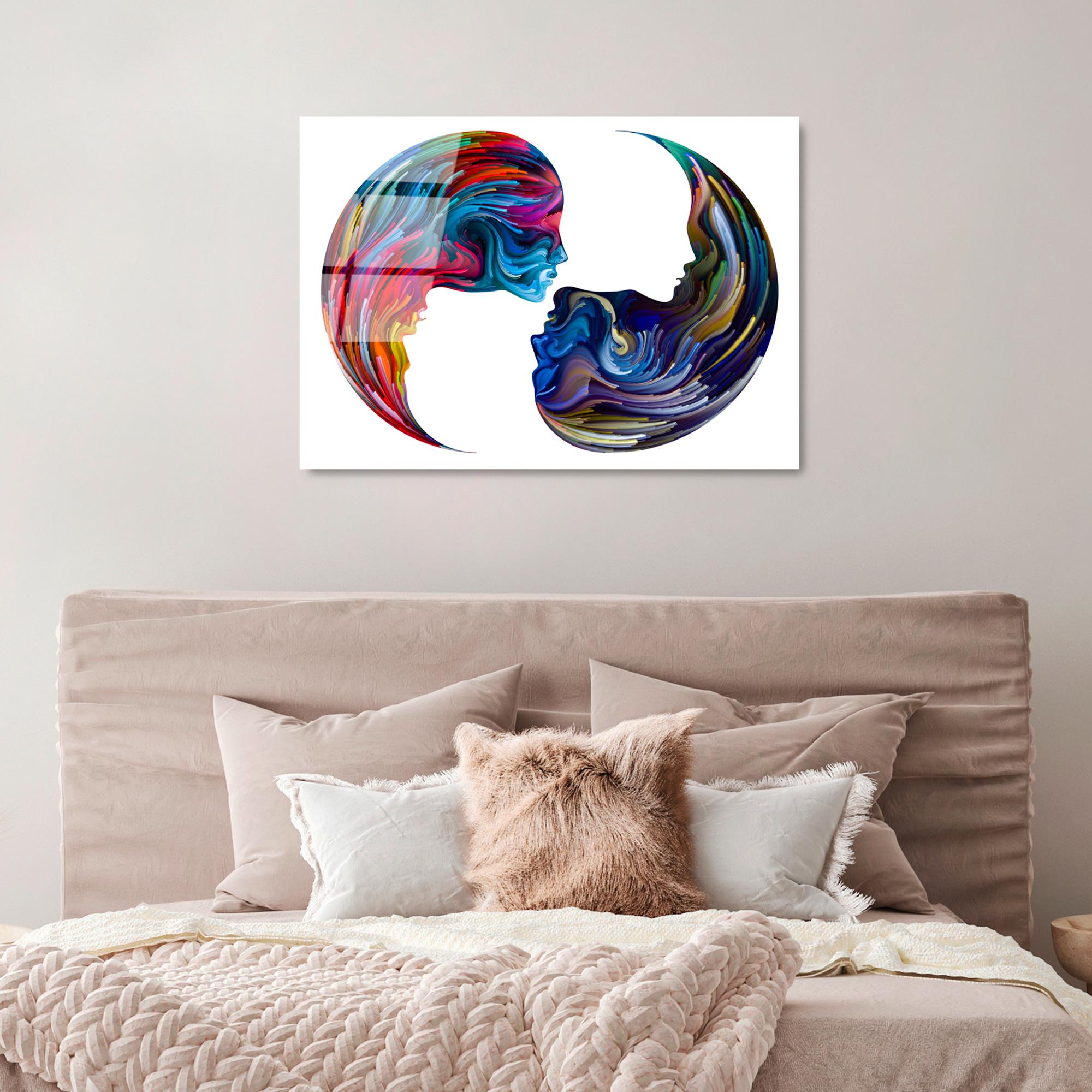 UV-457 Baskılı Cam Dikdörtgen Duvar Tablosu | ByLamp