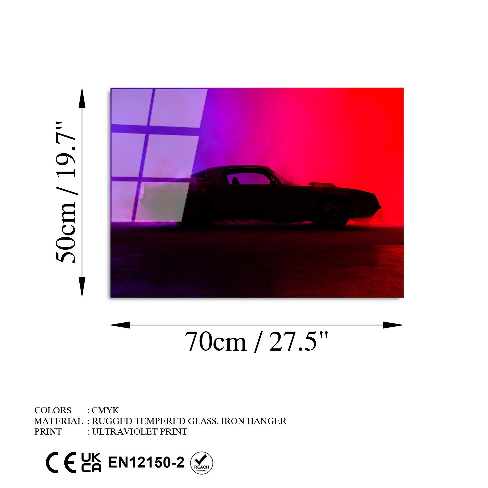 UV-458 Baskılı Cam Dikdörtgen Duvar Tablosu | ByLamp