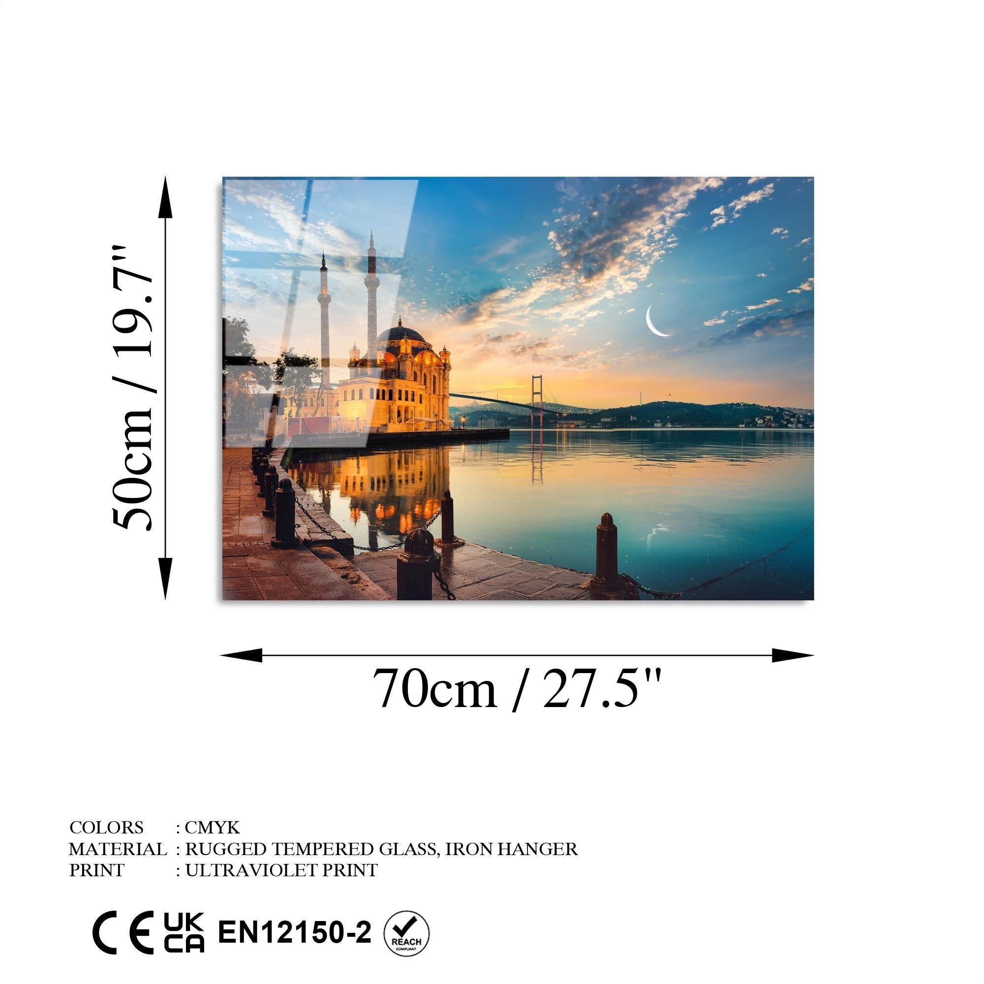 UV-459 Baskılı Cam Dikdörtgen Duvar Tablosu | ByLamp