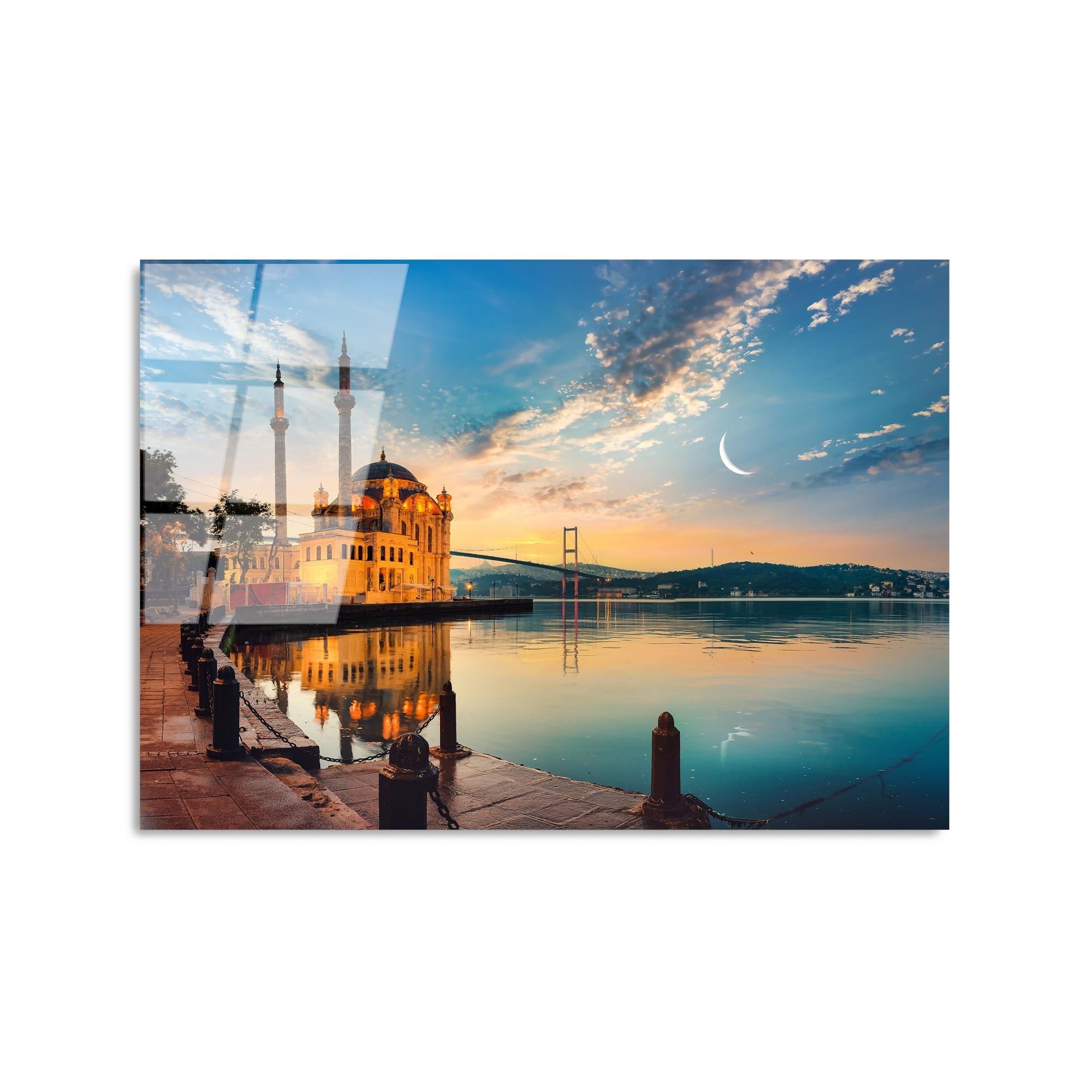 UV-459 Baskılı Cam Dikdörtgen Duvar Tablosu | ByLamp