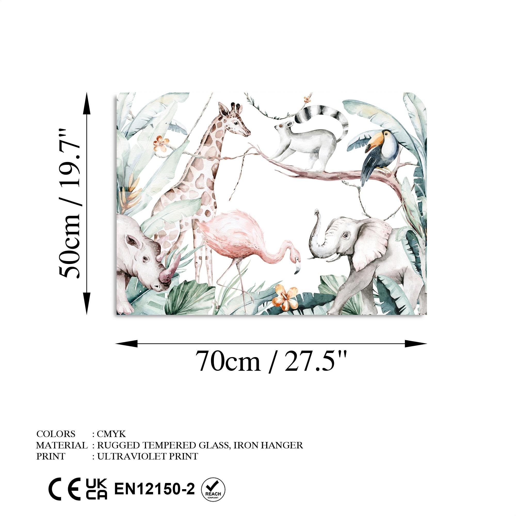 UV-462 Baskılı Cam Dikdörtgen Duvar Tablosu | ByLamp