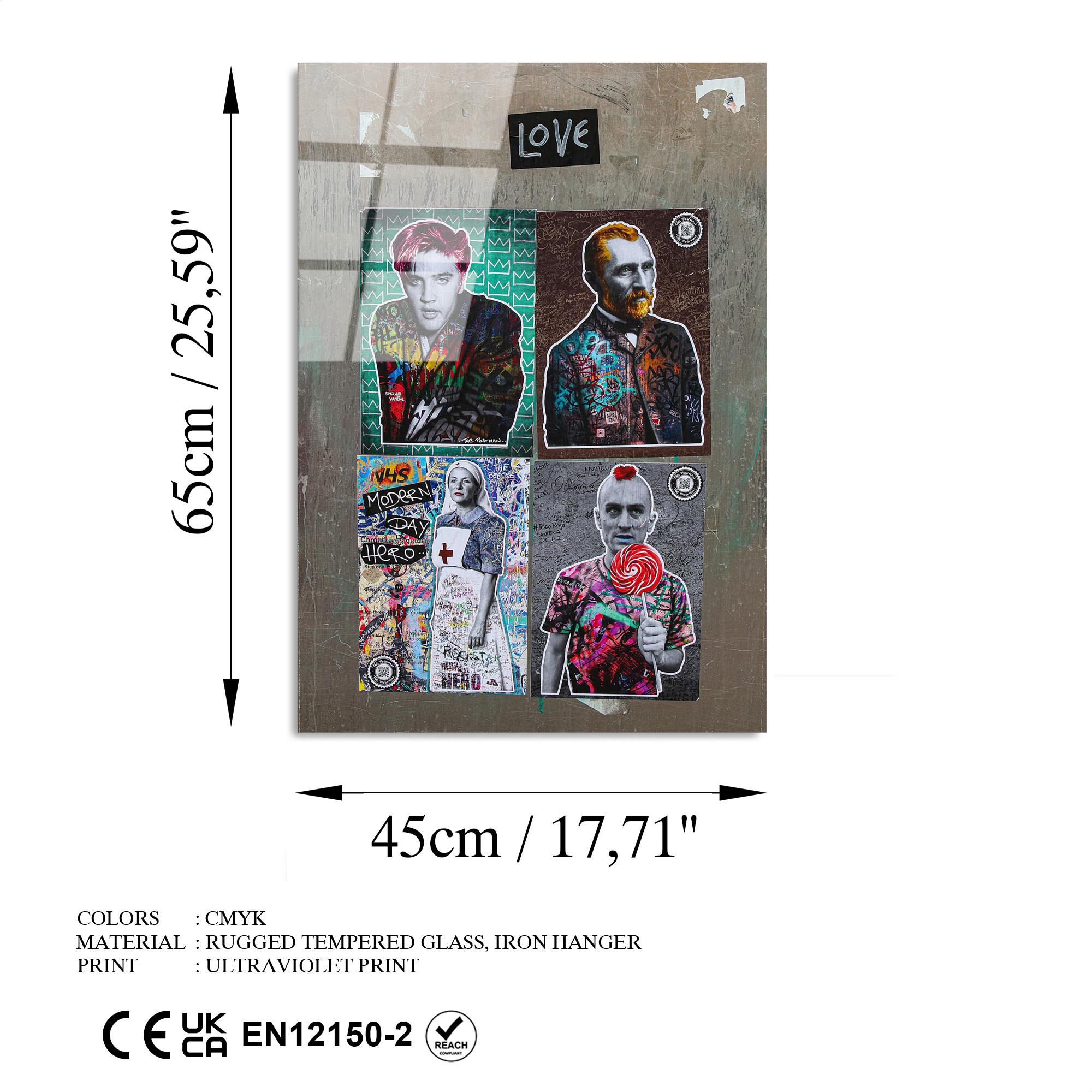 UV-491 Baskılı Cam Dikdörtgen Duvar Tablosu | ByLamp