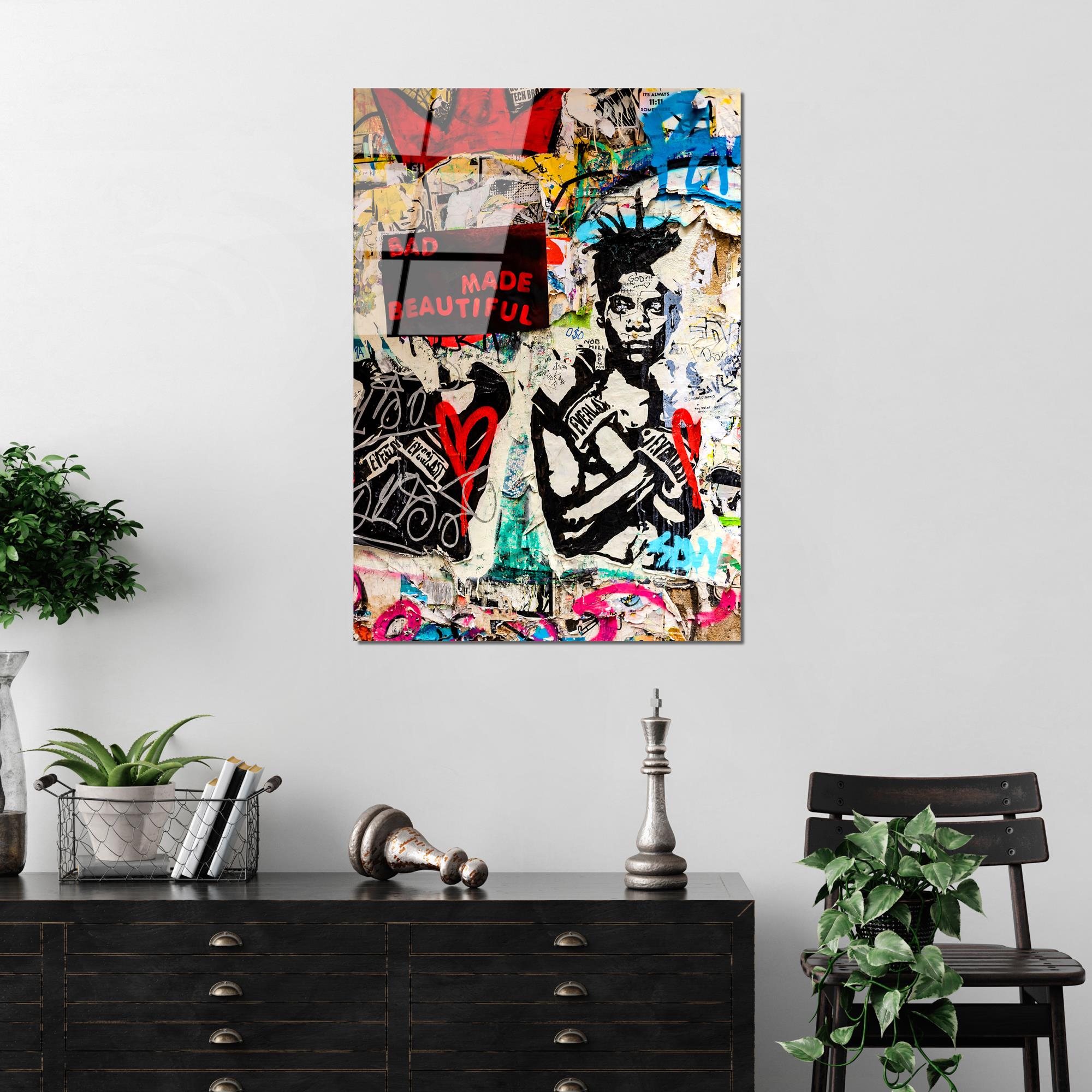 UV-495 Baskılı Cam Dikdörtgen Duvar Tablosu | ByLamp