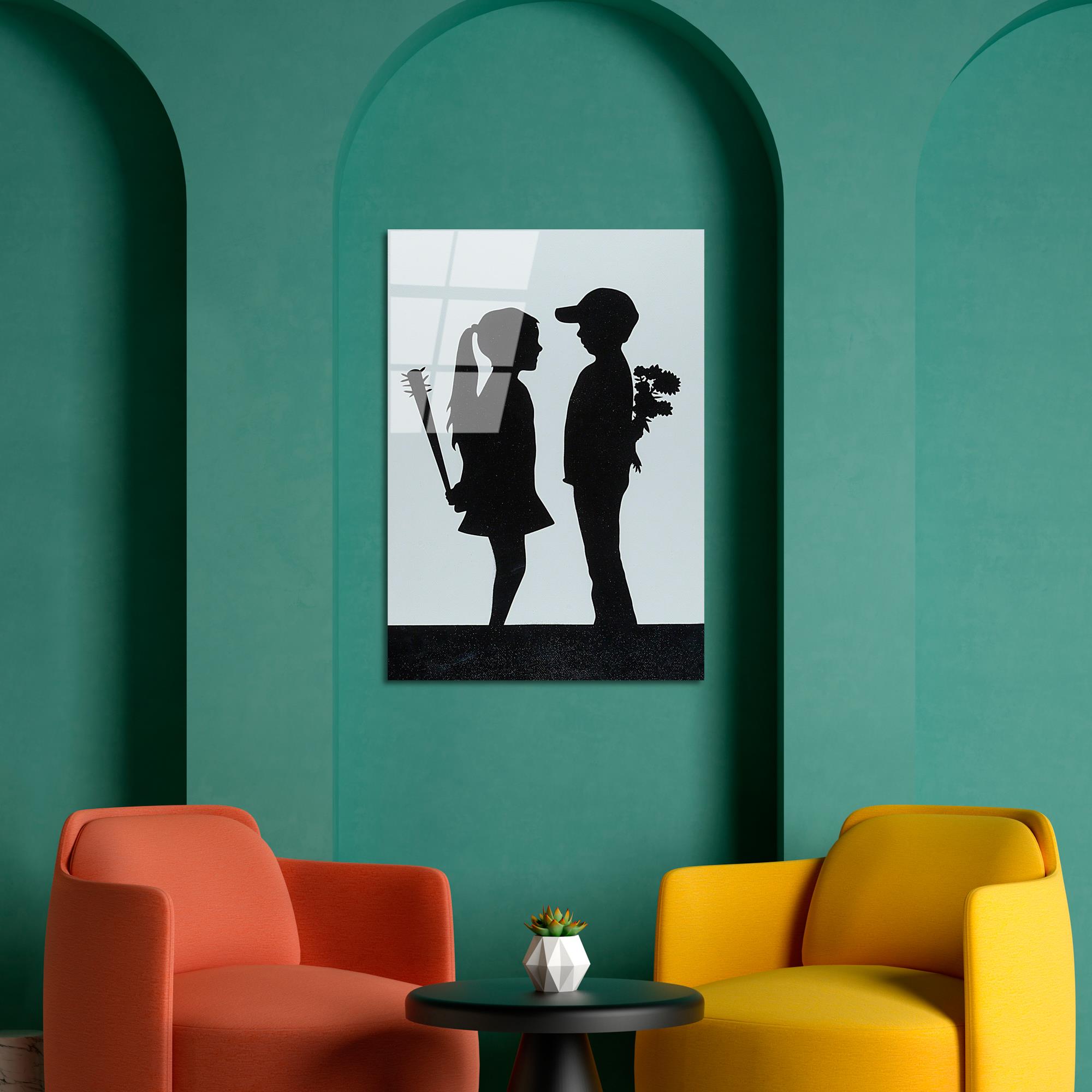 UV-502 Baskılı Cam Dikdörtgen Duvar Tablosu | ByLamp