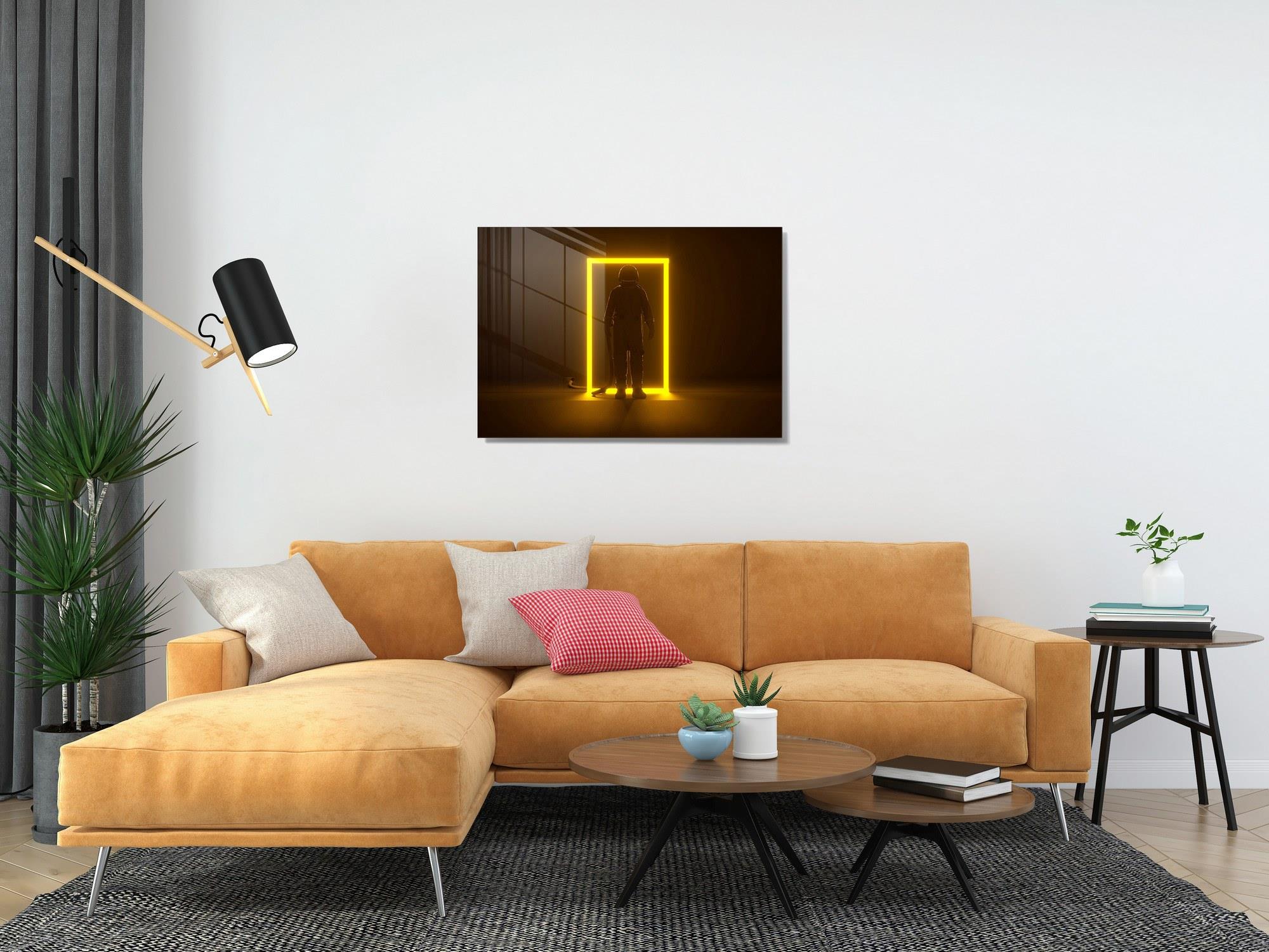 UV-523 Baskılı Cam Dikdörtgen Duvar Tablosu | ByLamp