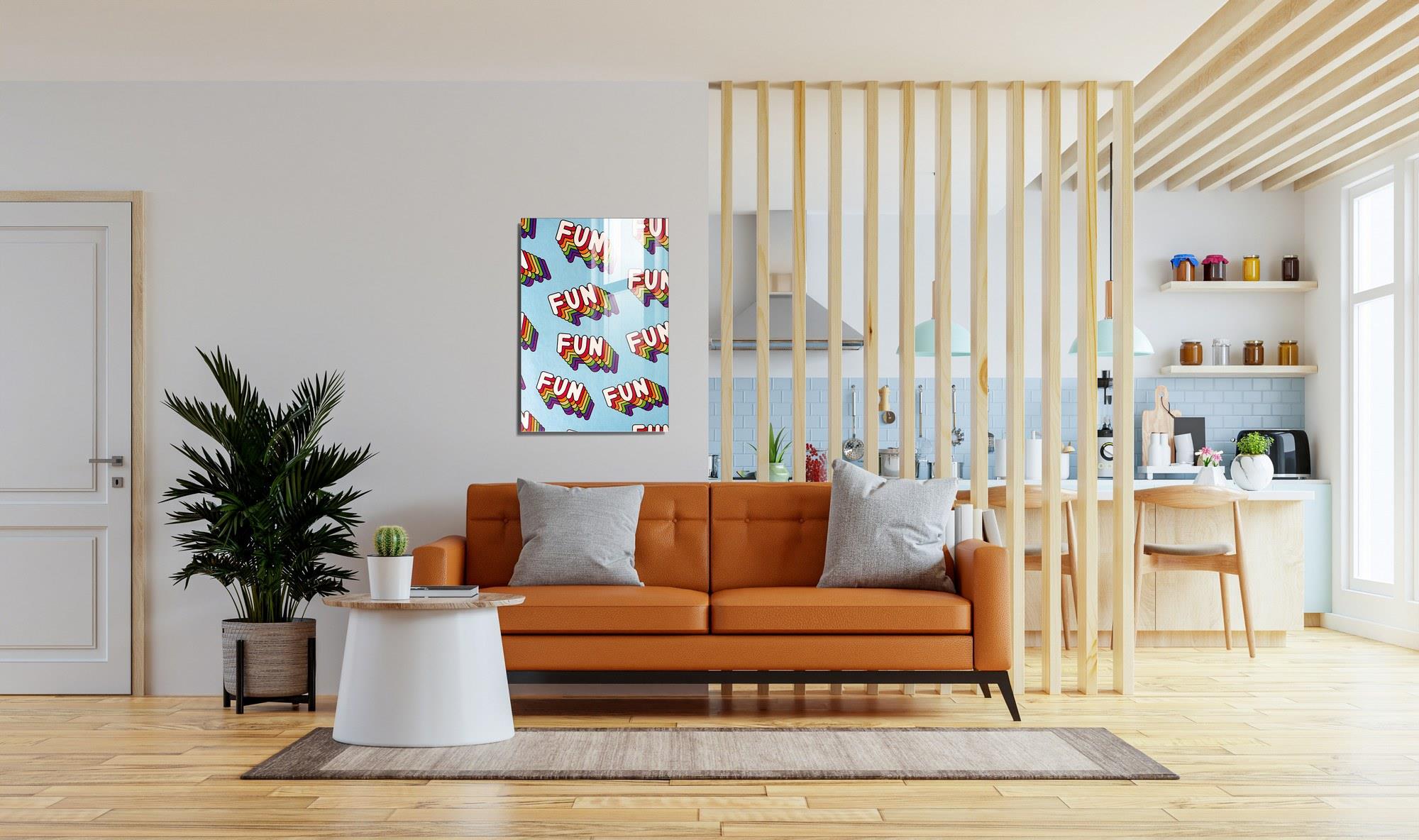 UV-546 Baskılı Cam Dikdörtgen Duvar Tablosu | ByLamp