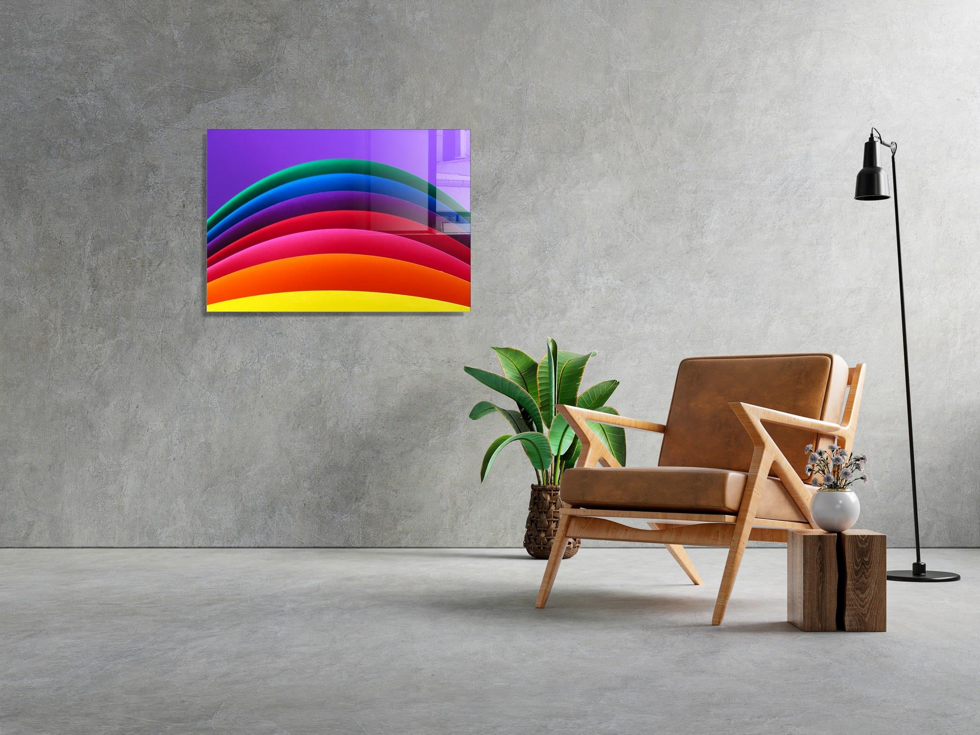 UV-548 Baskılı Cam Dikdörtgen Duvar Tablosu | ByLamp