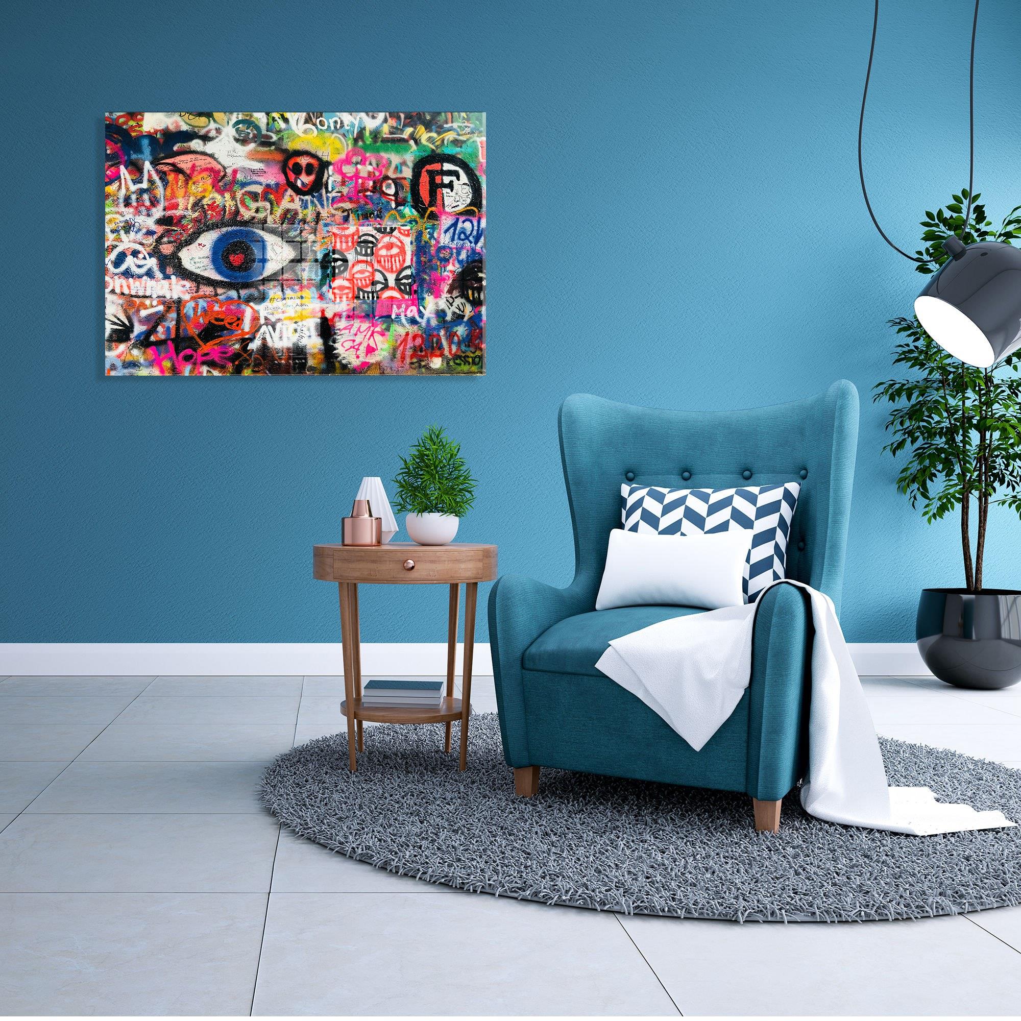 UV-567 Baskılı Cam Dikdörtgen Duvar Tablosu | ByLamp