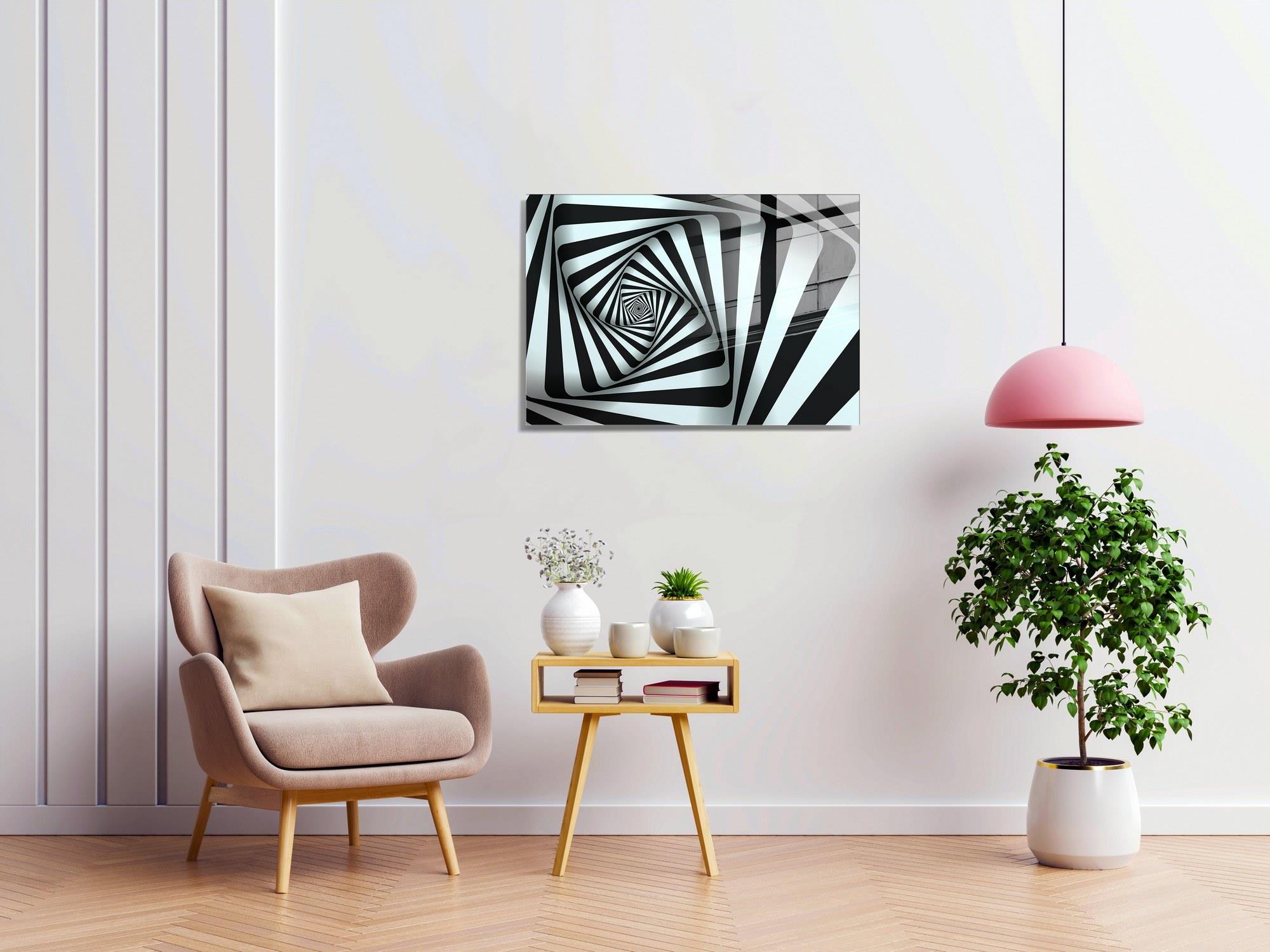 UV-581 Baskılı Cam Dikdörtgen Duvar Tablosu | ByLamp