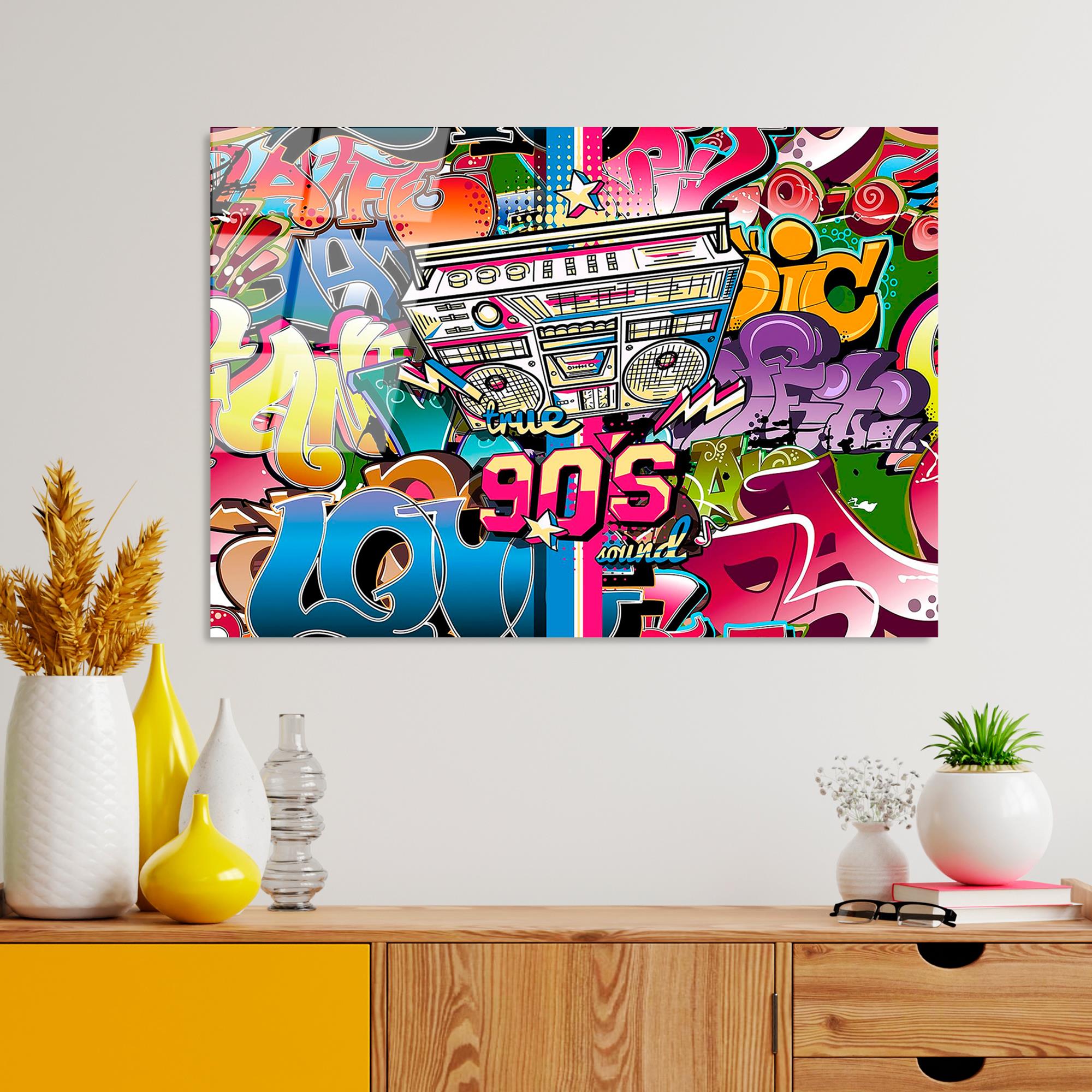 UV-714 Baskılı Cam Dikdörtgen Duvar Tablosu | ByLamp