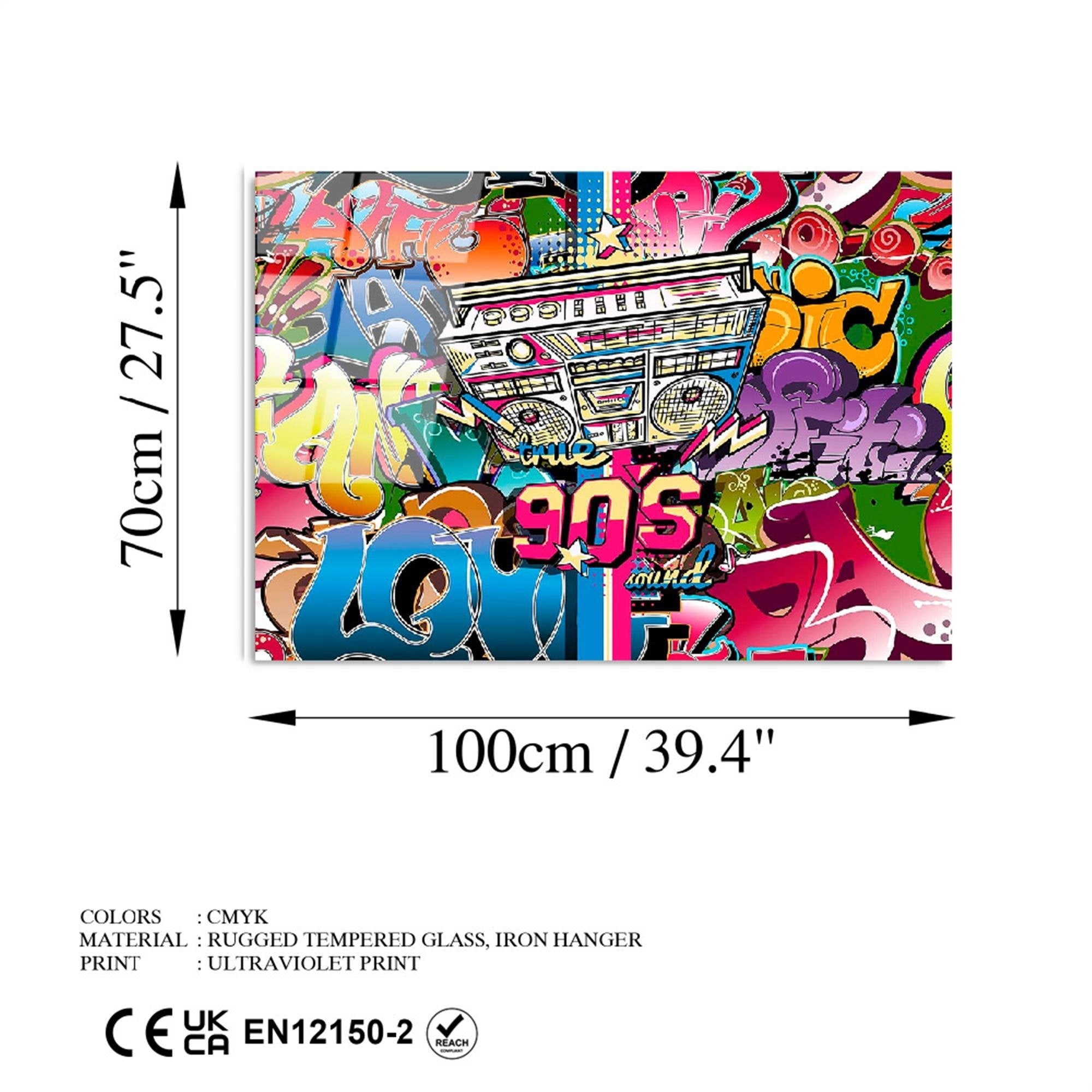 UV-714 Baskılı Cam Dikdörtgen Duvar Tablosu | ByLamp