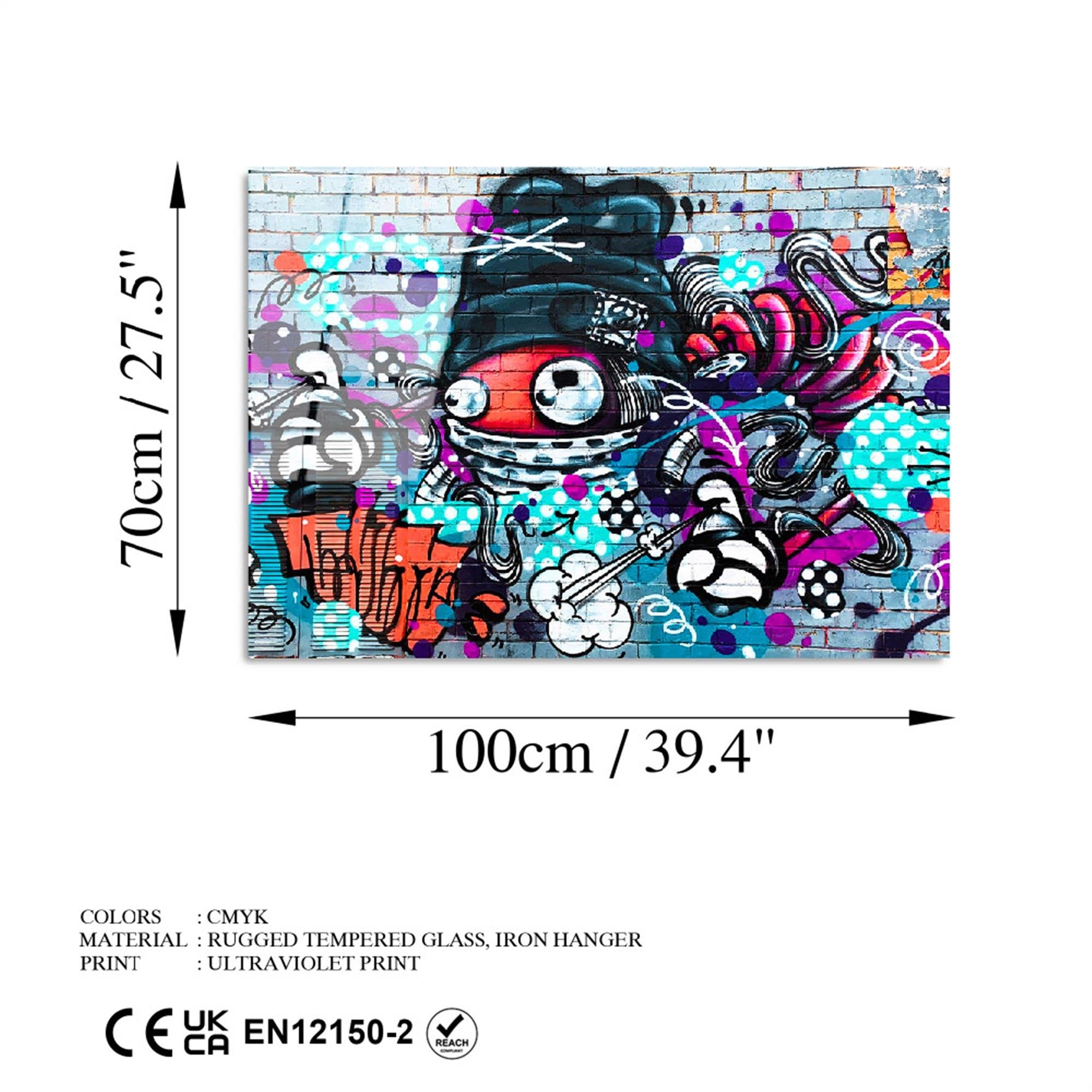 UV-716 Baskılı Cam Dikdörtgen Duvar Tablosu | ByLamp