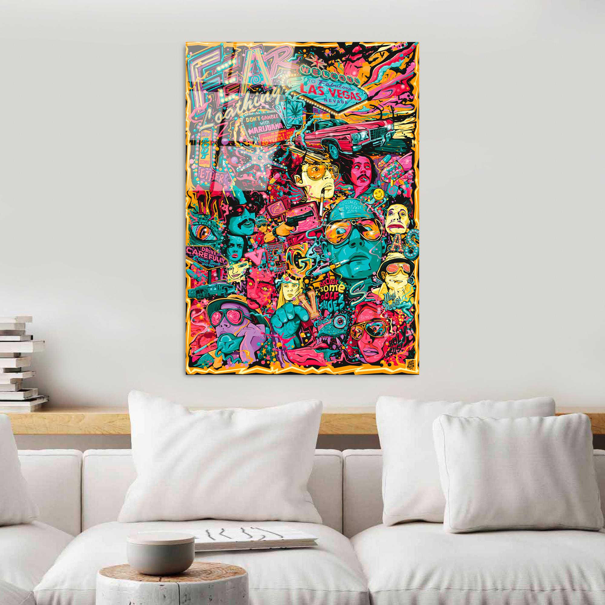 UV-718 Baskılı Cam Dikdörtgen Duvar Tablosu | ByLamp