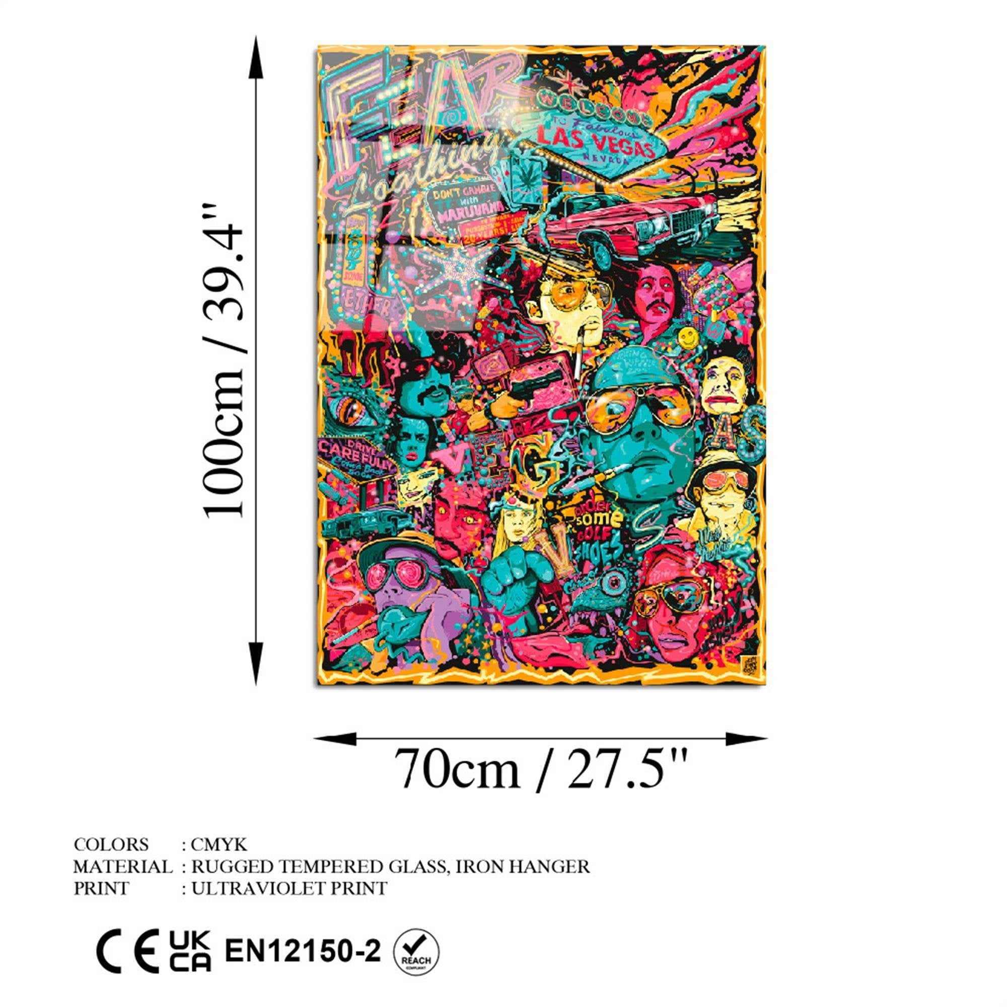 UV-718 Baskılı Cam Dikdörtgen Duvar Tablosu | ByLamp