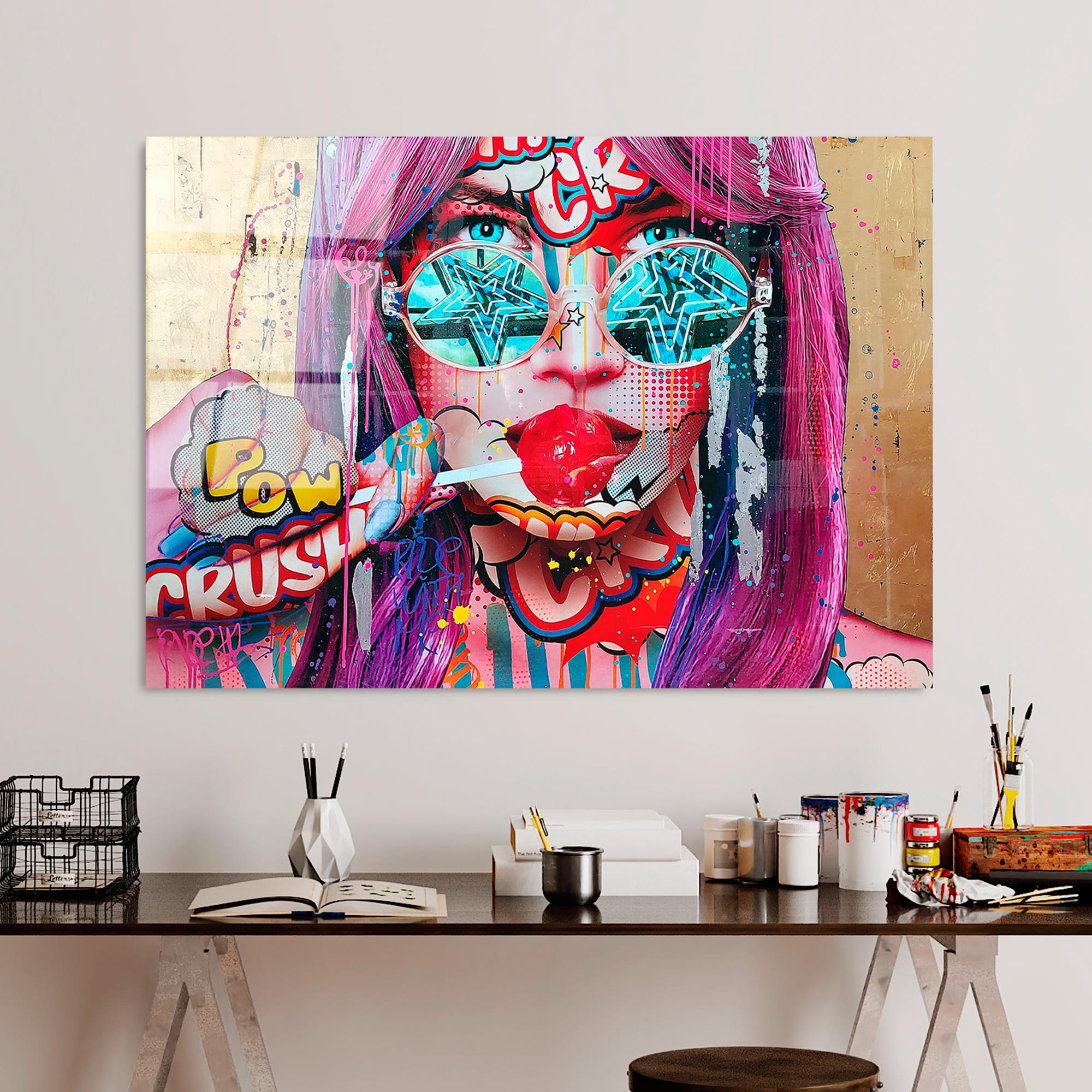 UV-719 Baskılı Cam Dikdörtgen Duvar Tablosu | ByLamp