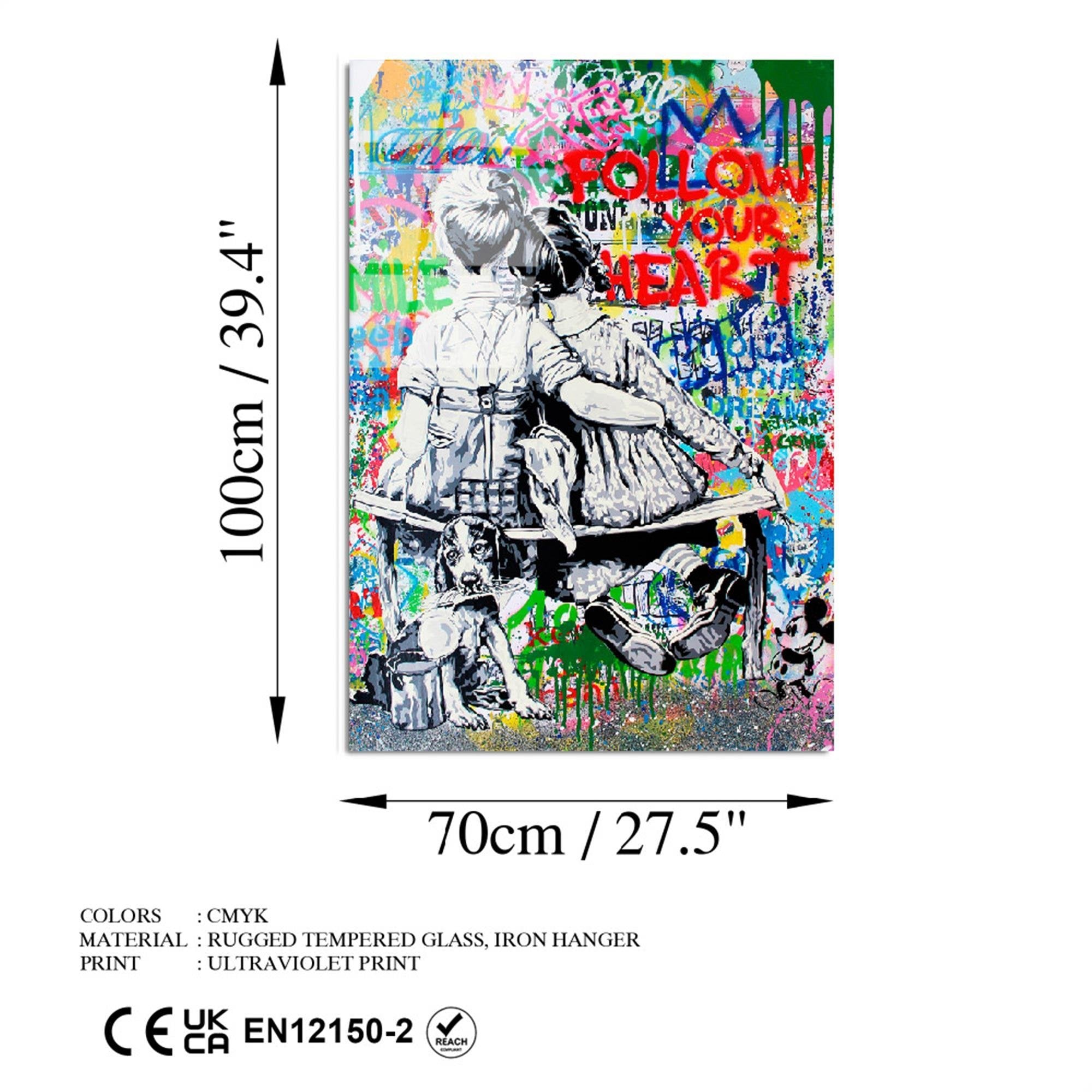 UV-721 Baskılı Cam Dikdörtgen Duvar Tablosu | ByLamp