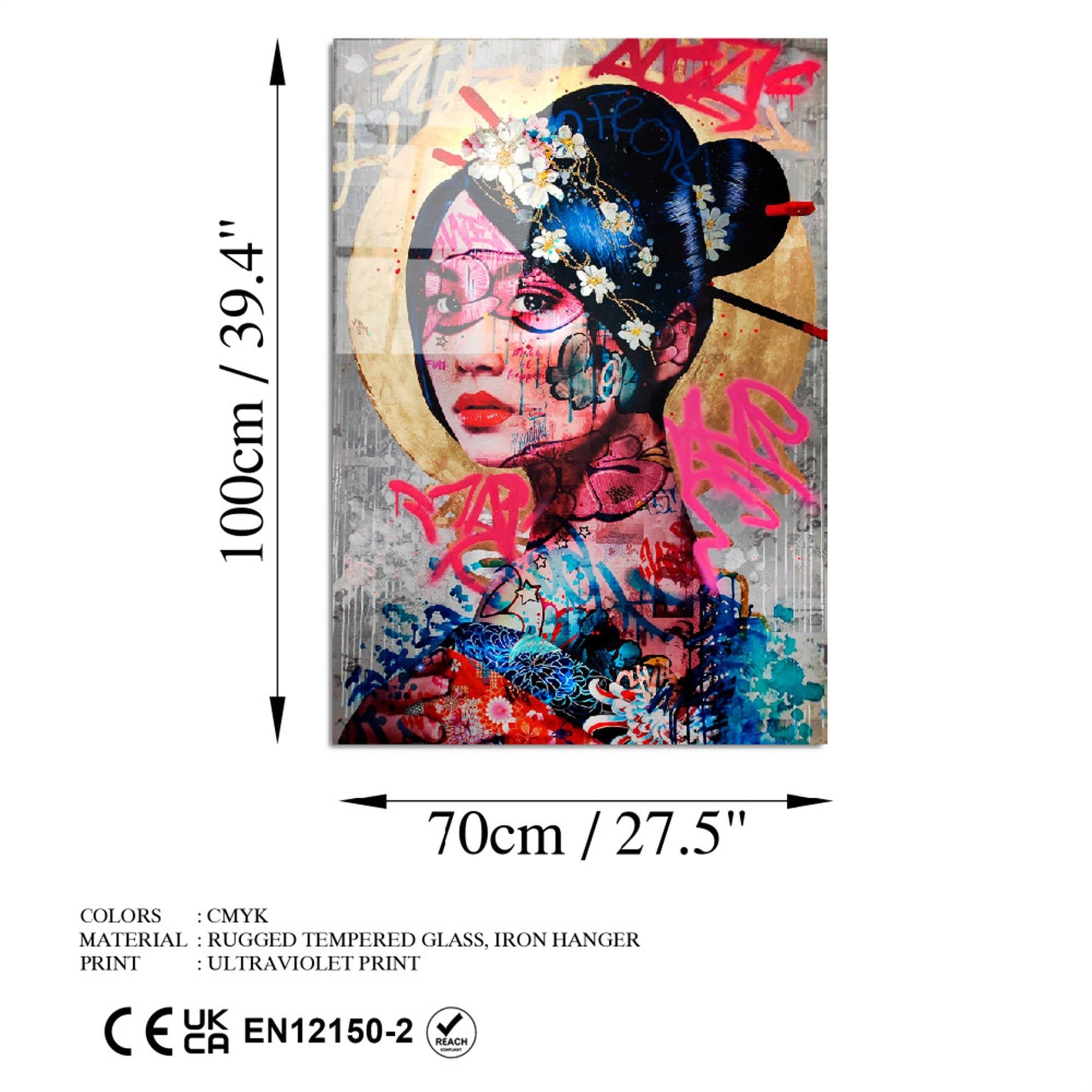 UV-726 Baskılı Cam Dikdörtgen Duvar Tablosu | ByLamp