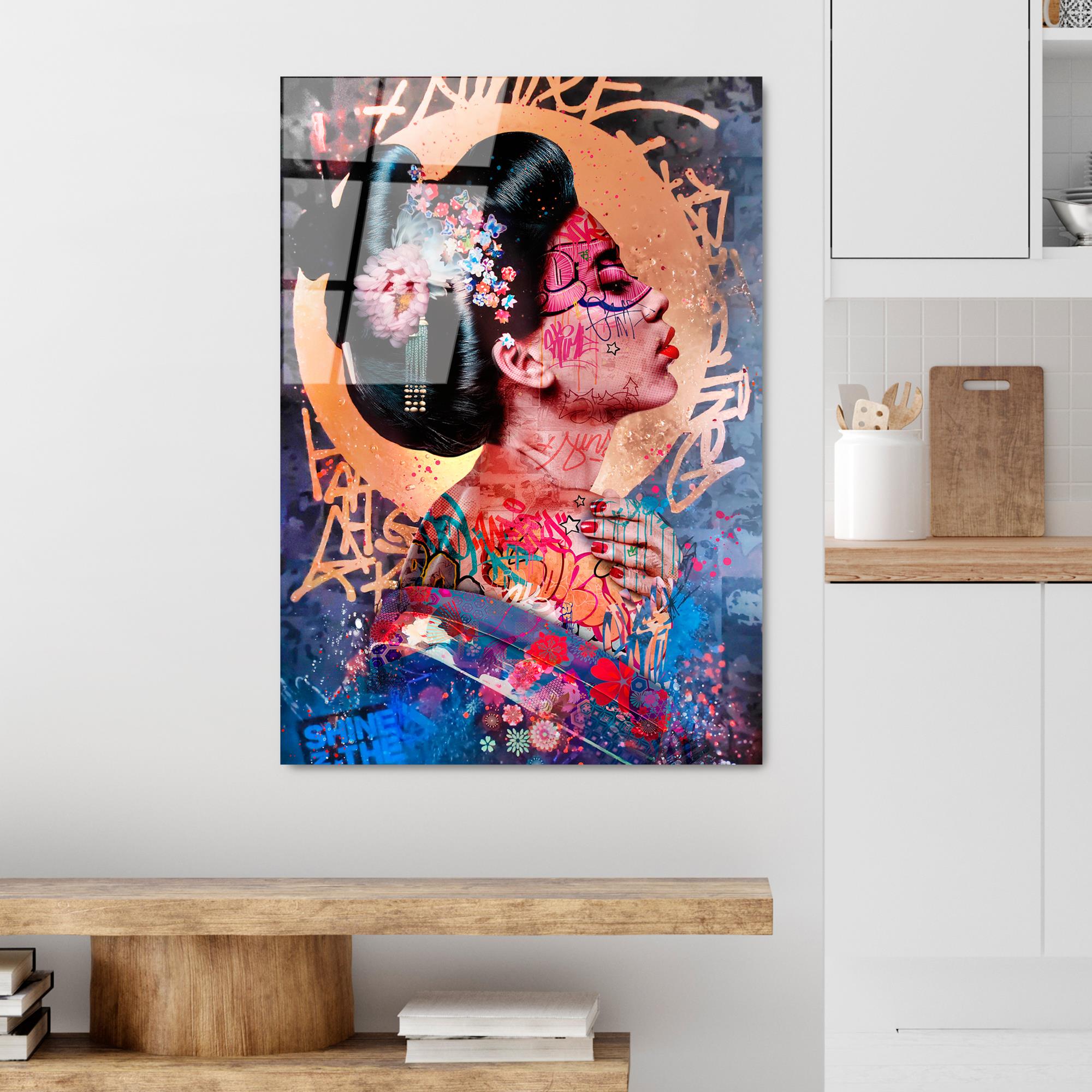 UV-727 Baskılı Cam Dikdörtgen Duvar Tablosu | ByLamp