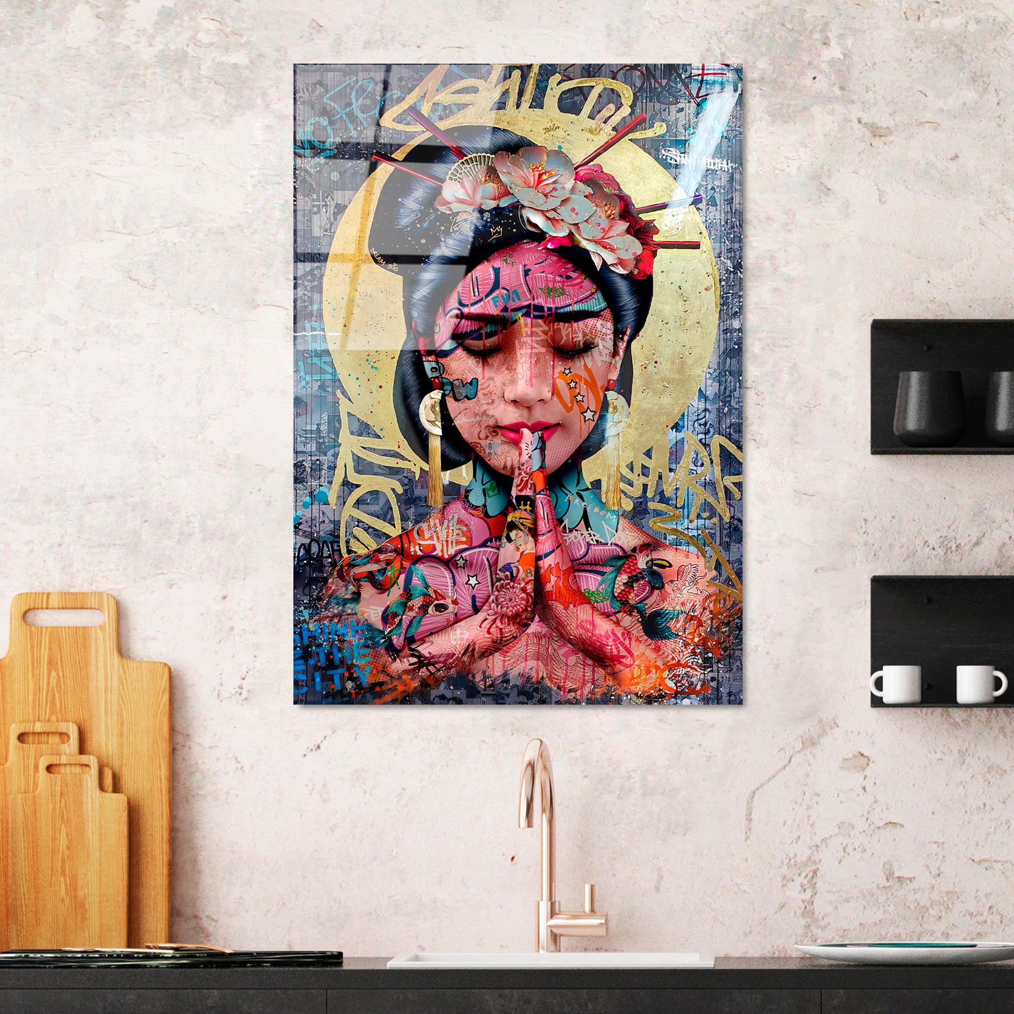 UV-728 Baskılı Cam Dikdörtgen Duvar Tablosu | ByLamp