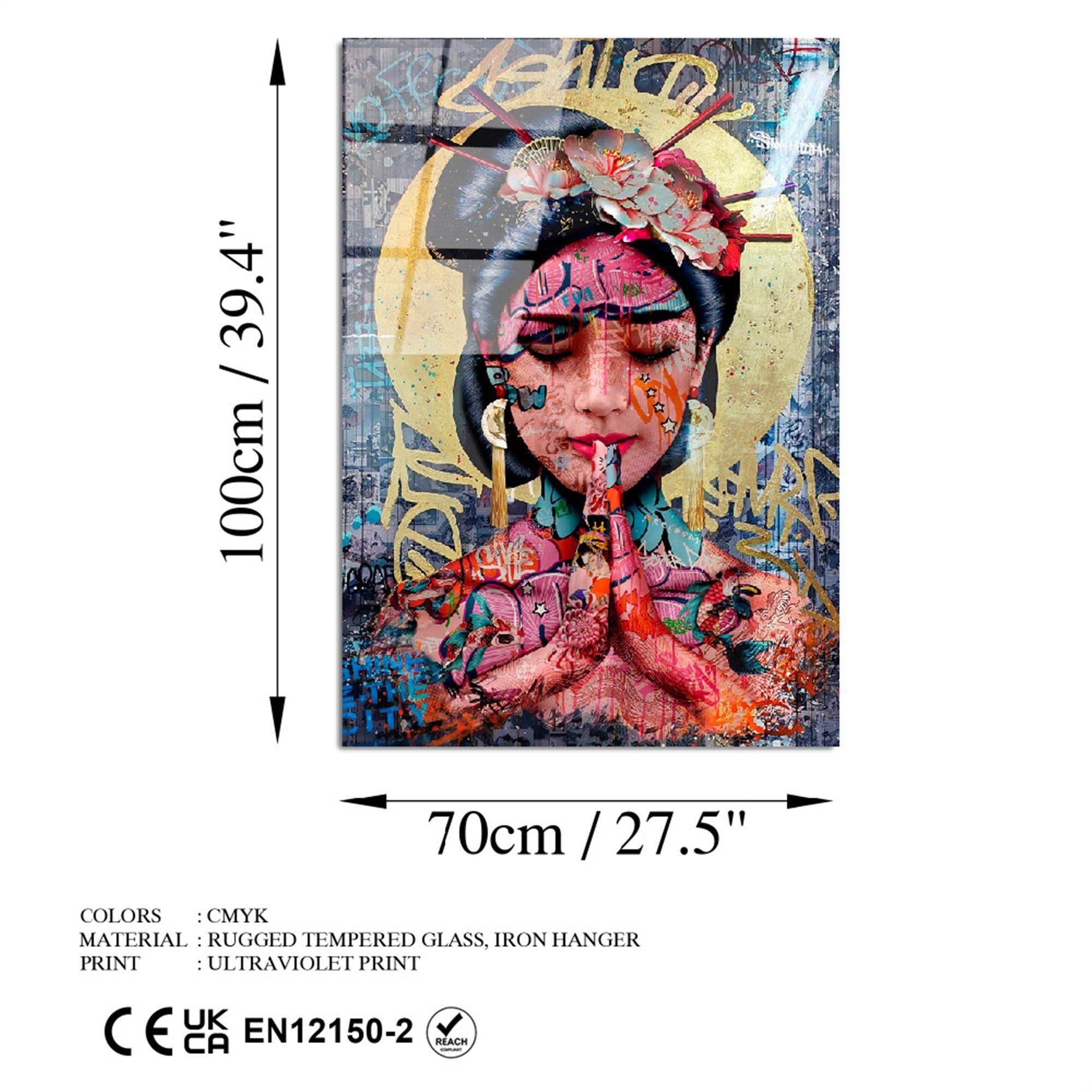 UV-728 Baskılı Cam Dikdörtgen Duvar Tablosu | ByLamp