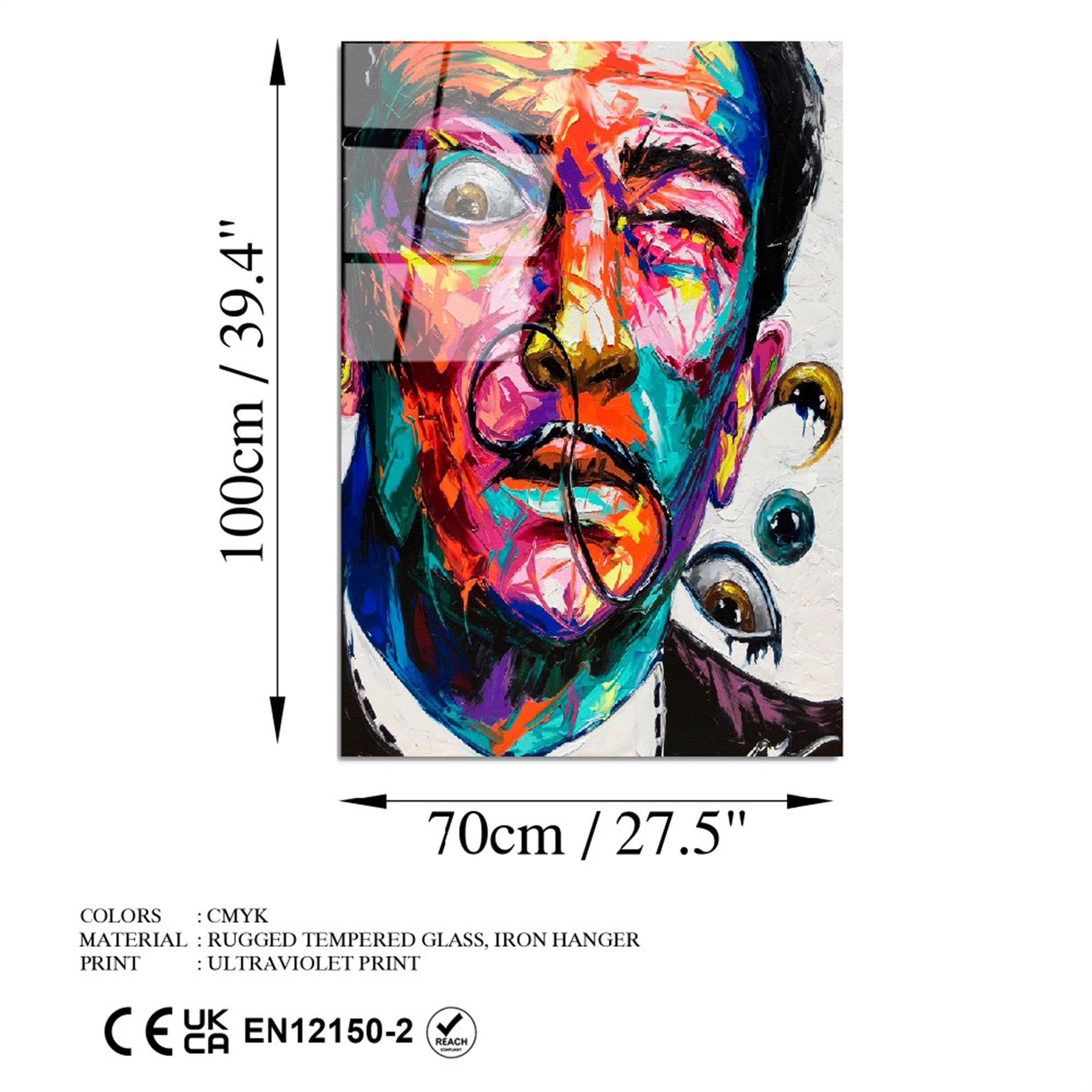 UV-731 Baskılı Cam Dikdörtgen Duvar Tablosu | ByLamp