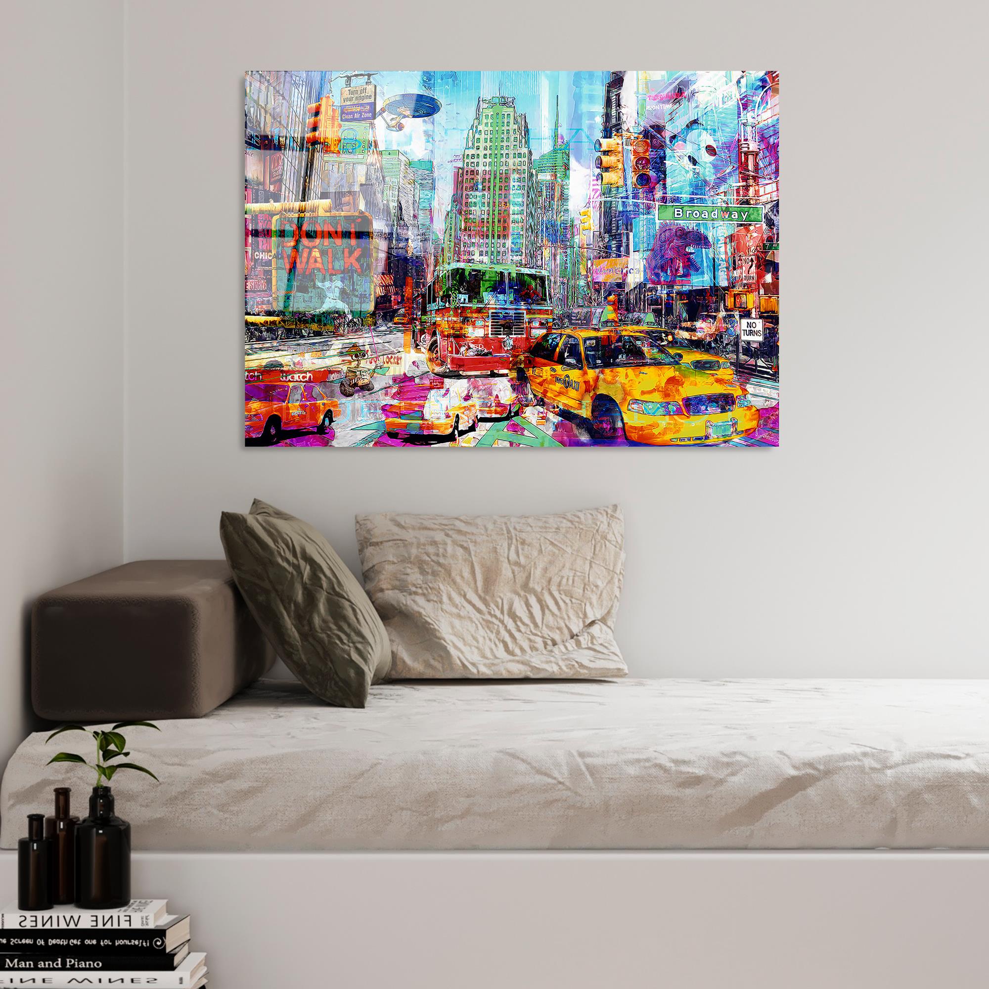 UV-734 Baskılı Cam Dikdörtgen Duvar Tablosu | ByLamp