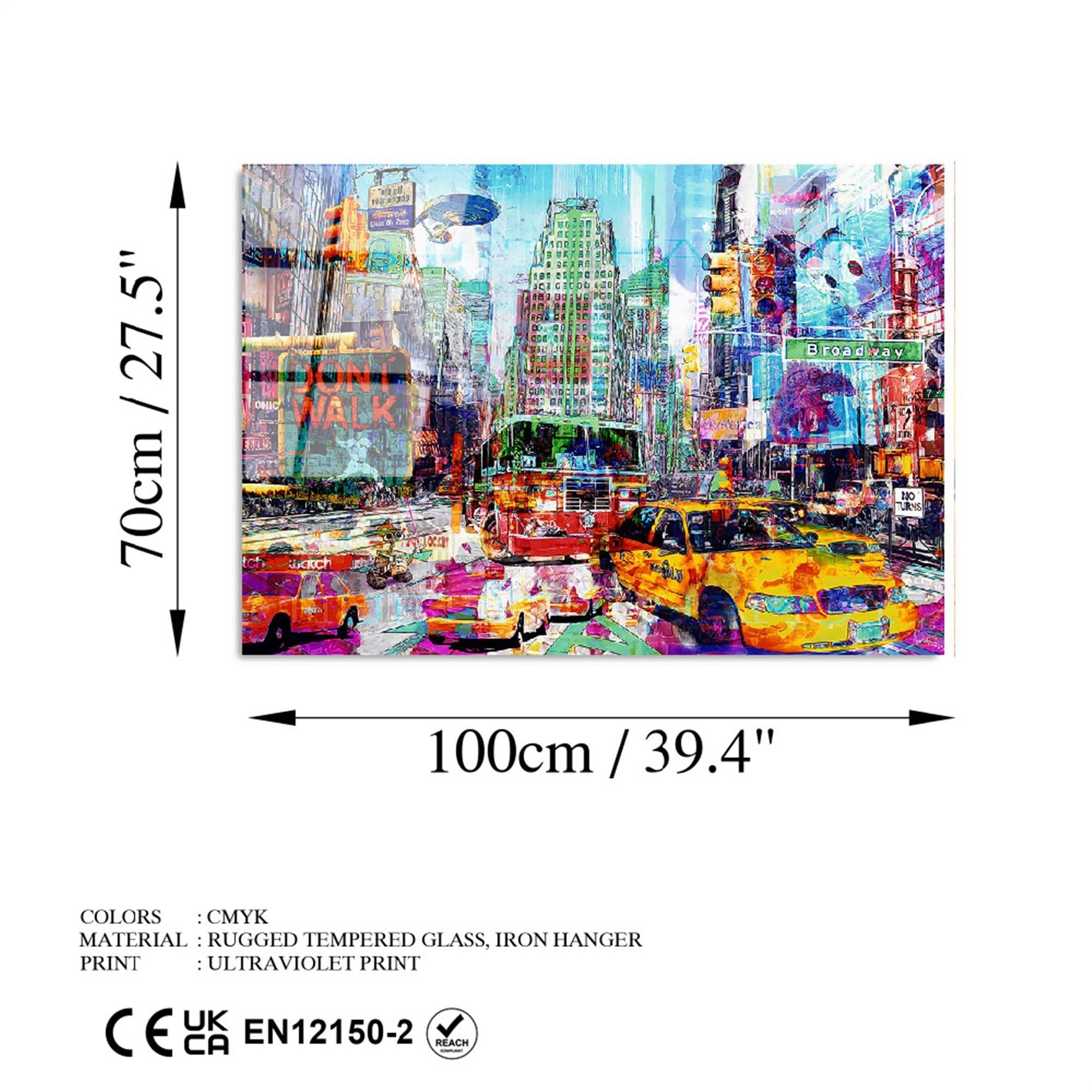 UV-734 Baskılı Cam Dikdörtgen Duvar Tablosu | ByLamp