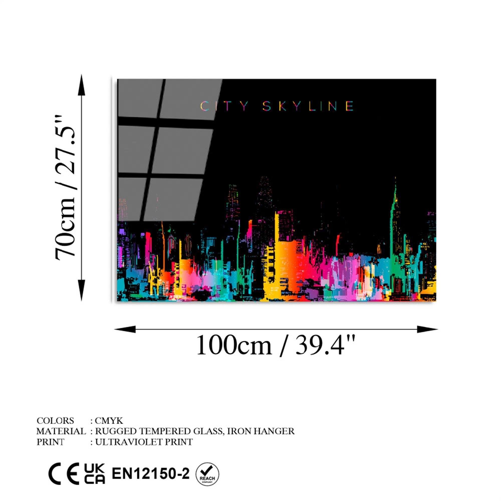 UV-736 Baskılı Cam Dikdörtgen Duvar Tablosu | ByLamp